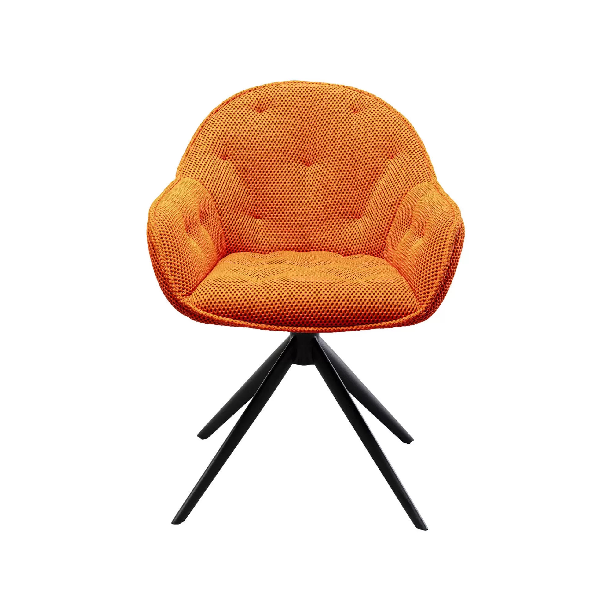 KARE Design Chaise Avec Accoudoirs Pivotante Carlito Mesh Orange ^ Chaise