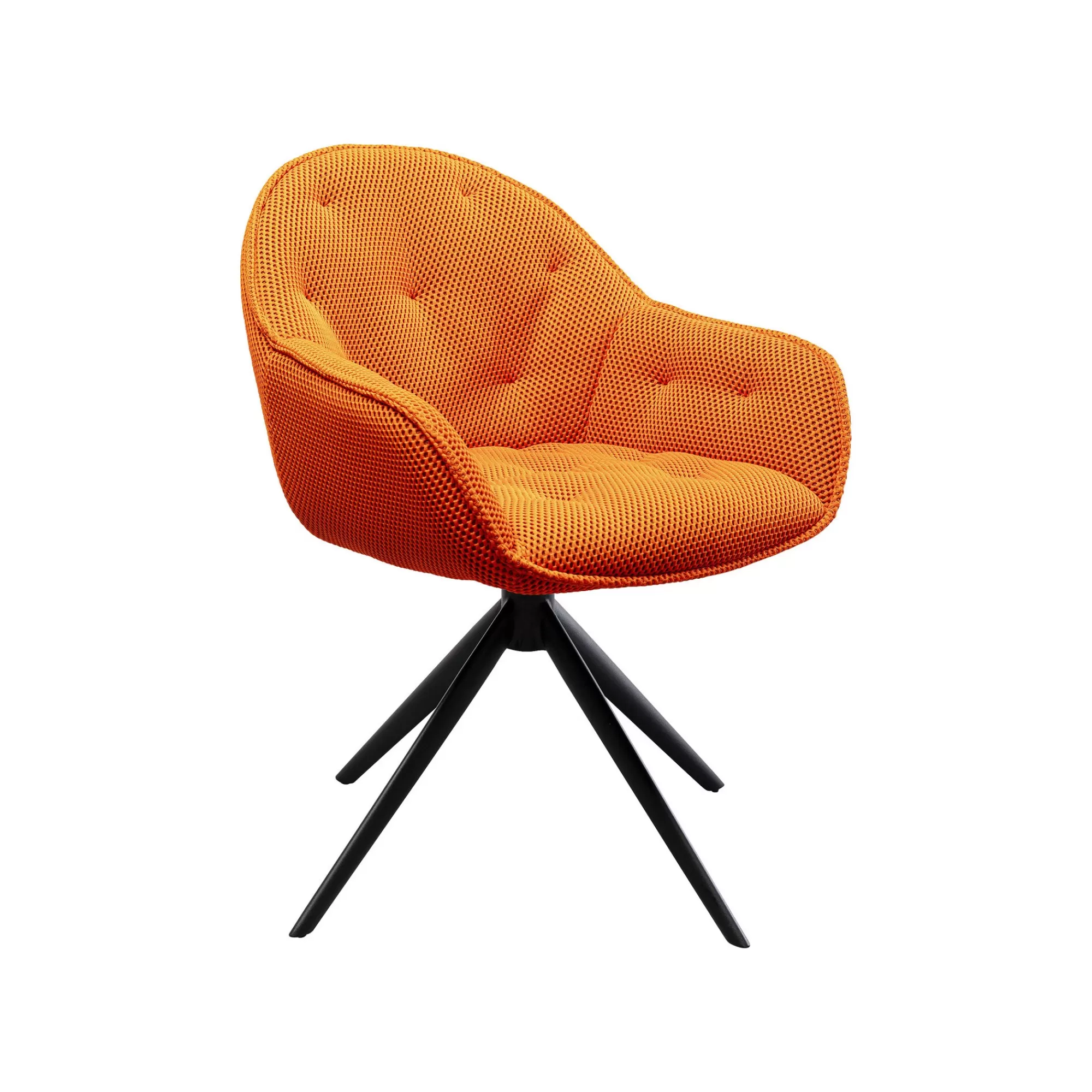 KARE Design Chaise Avec Accoudoirs Pivotante Carlito Mesh Orange ^ Chaise