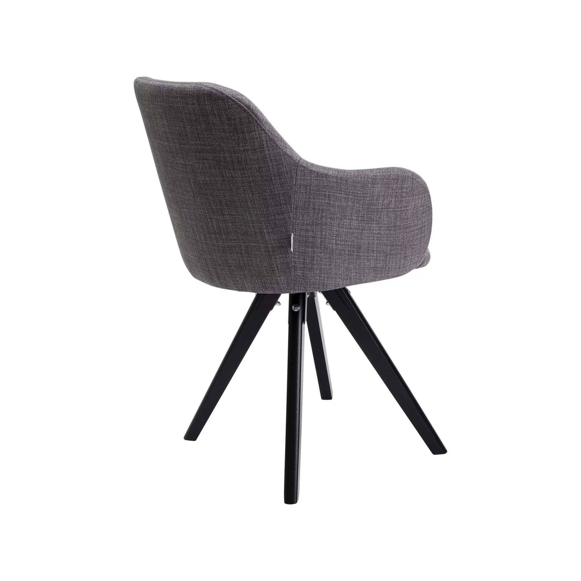 KARE Design Chaise Avec Accoudoirs Pivotante Lady Grise Pieds Noirs ^ Chaise