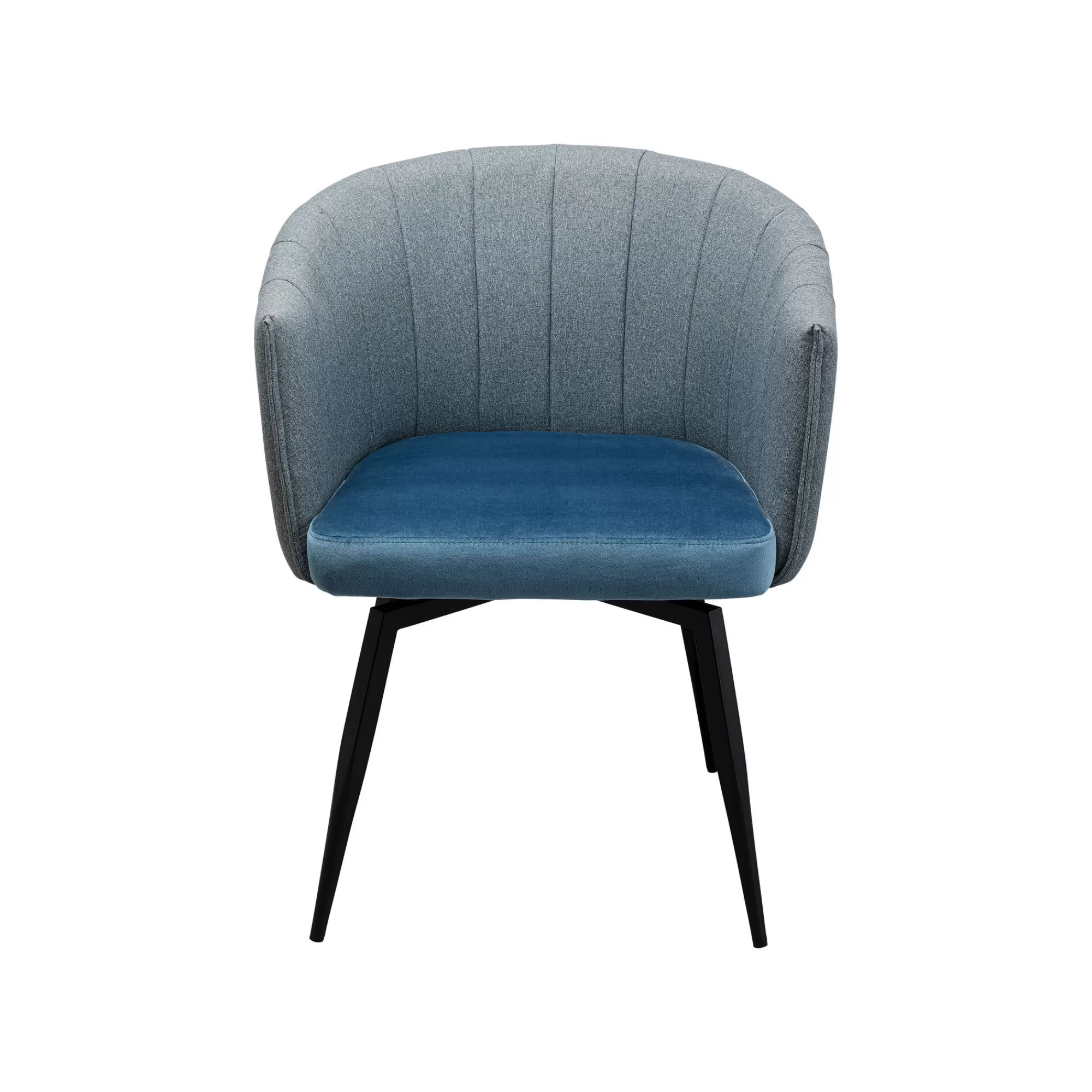 KARE Design Chaise Avec Accoudoirs Pivotante Merida Bleue ^ Chaise