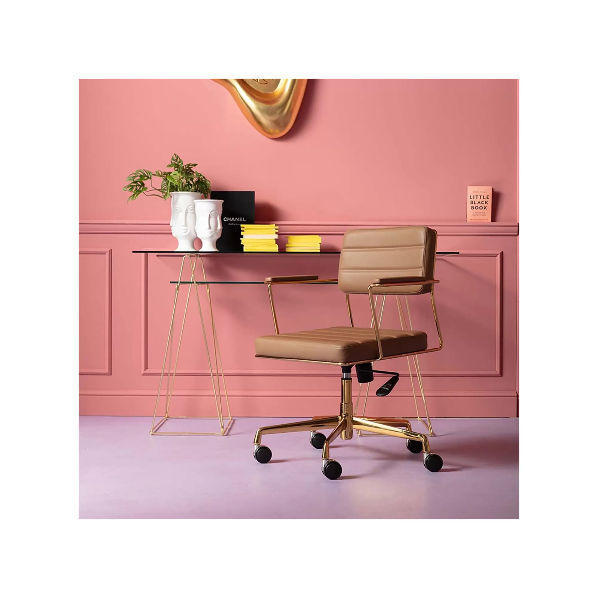 KARE Design Chaise De Bureau Pivotante Dottore Marron ^ Chaise De Bureau