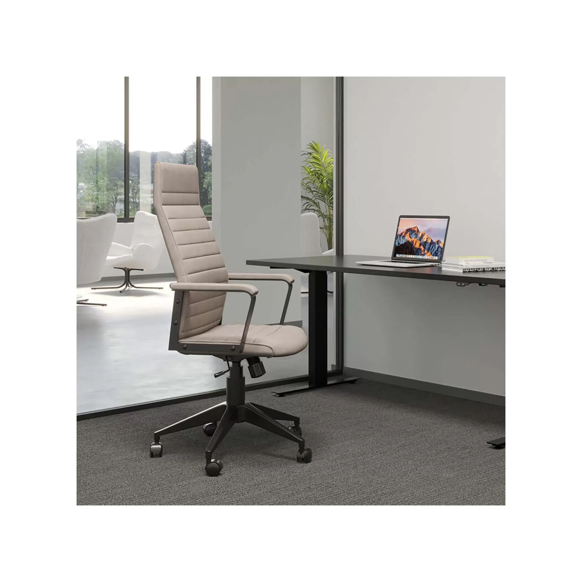 KARE Design Chaise De Bureau Pivotante Labora Haute Taupe ^ Chaise De Bureau