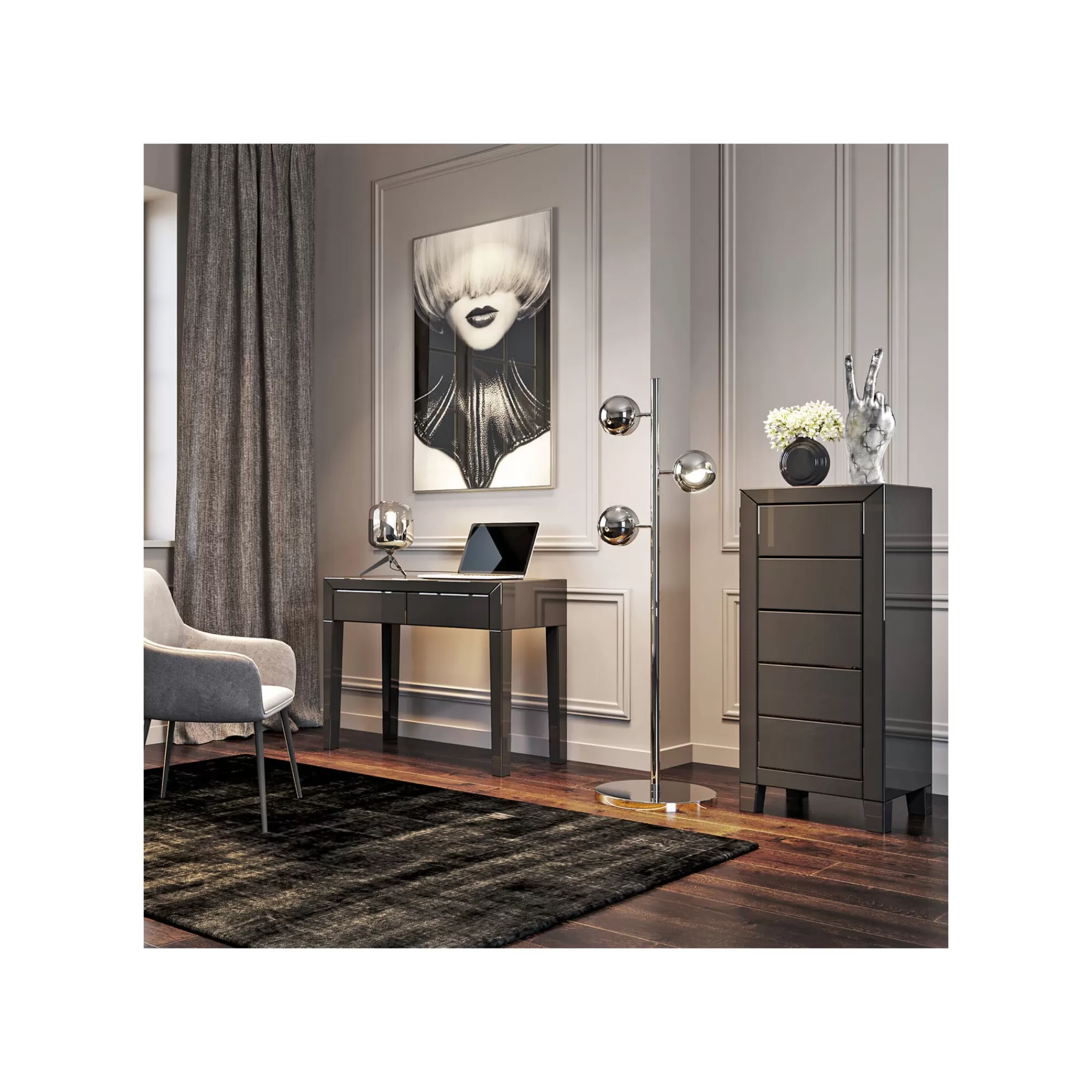 KARE Design Chiffonnier Luxury Push Gris ^ Commode & Chiffonnier