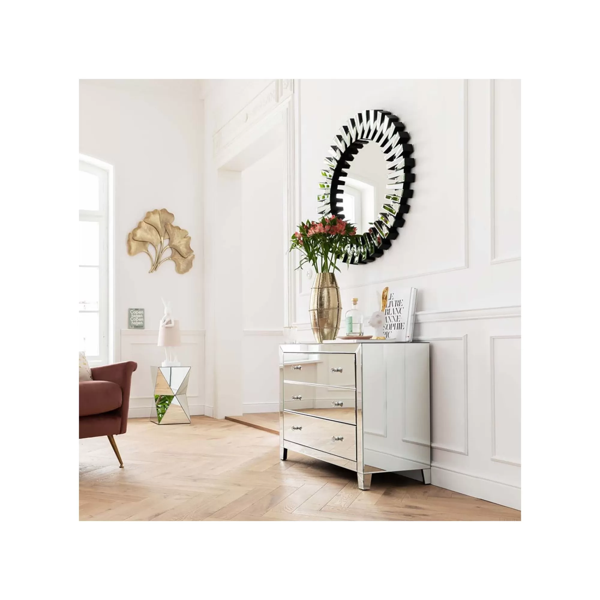 KARE Design Commode Luxury Argent 3 Tiroirs ^ Commode & Chiffonnier