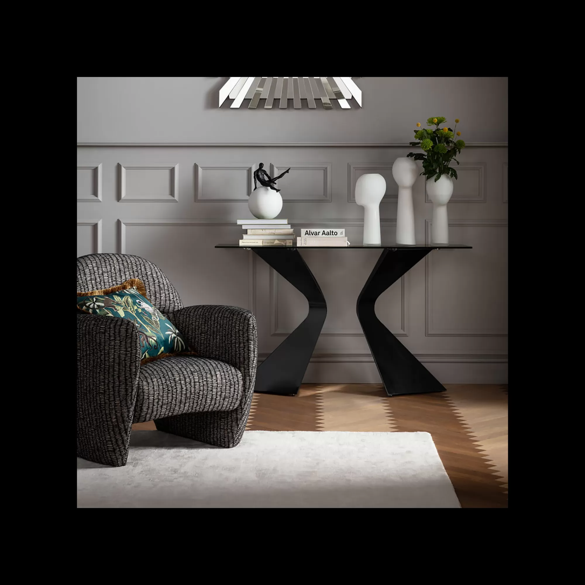 KARE Design Console Gloria 140x45cm Noire ^ Console