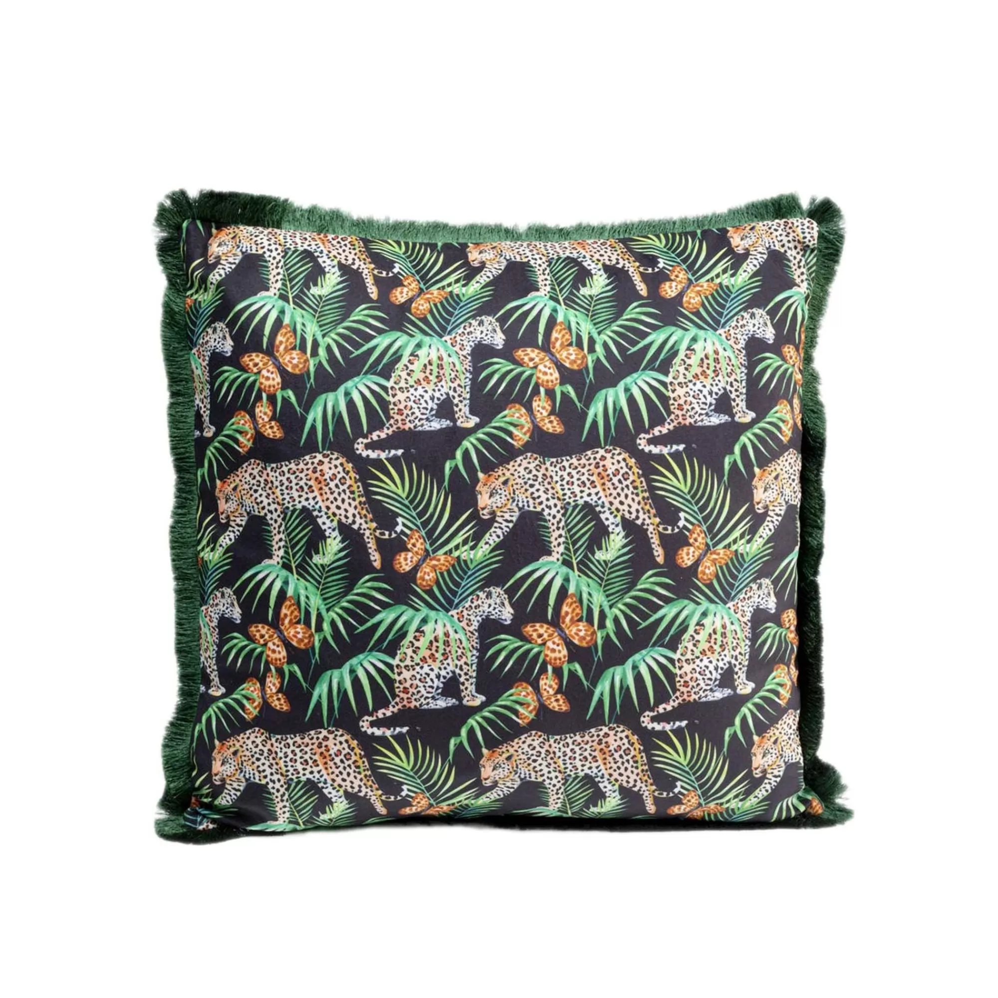 KARE Design Coussin à Franges Jungle Léopards ^ Coussin & Plaid