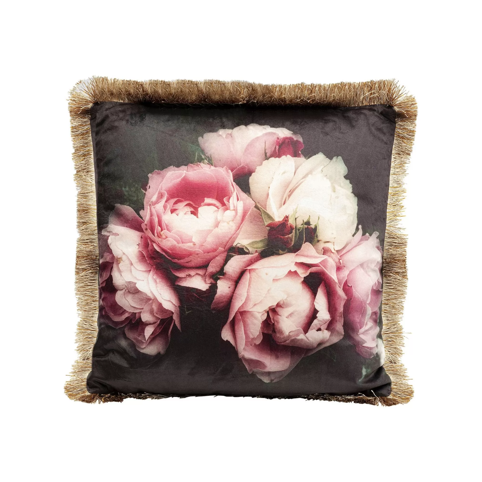 KARE Design Coussin à Franges Pivoines ^ Coussin & Plaid