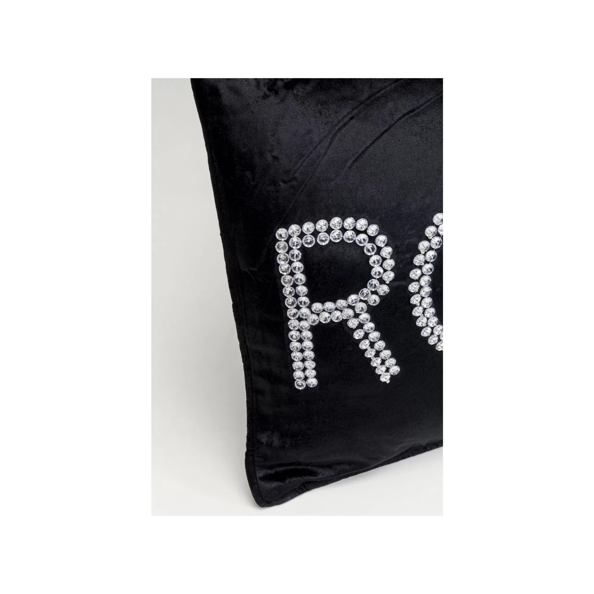 KARE Design Coussin Beads Rockstar Noir ^ Coussin & Plaid