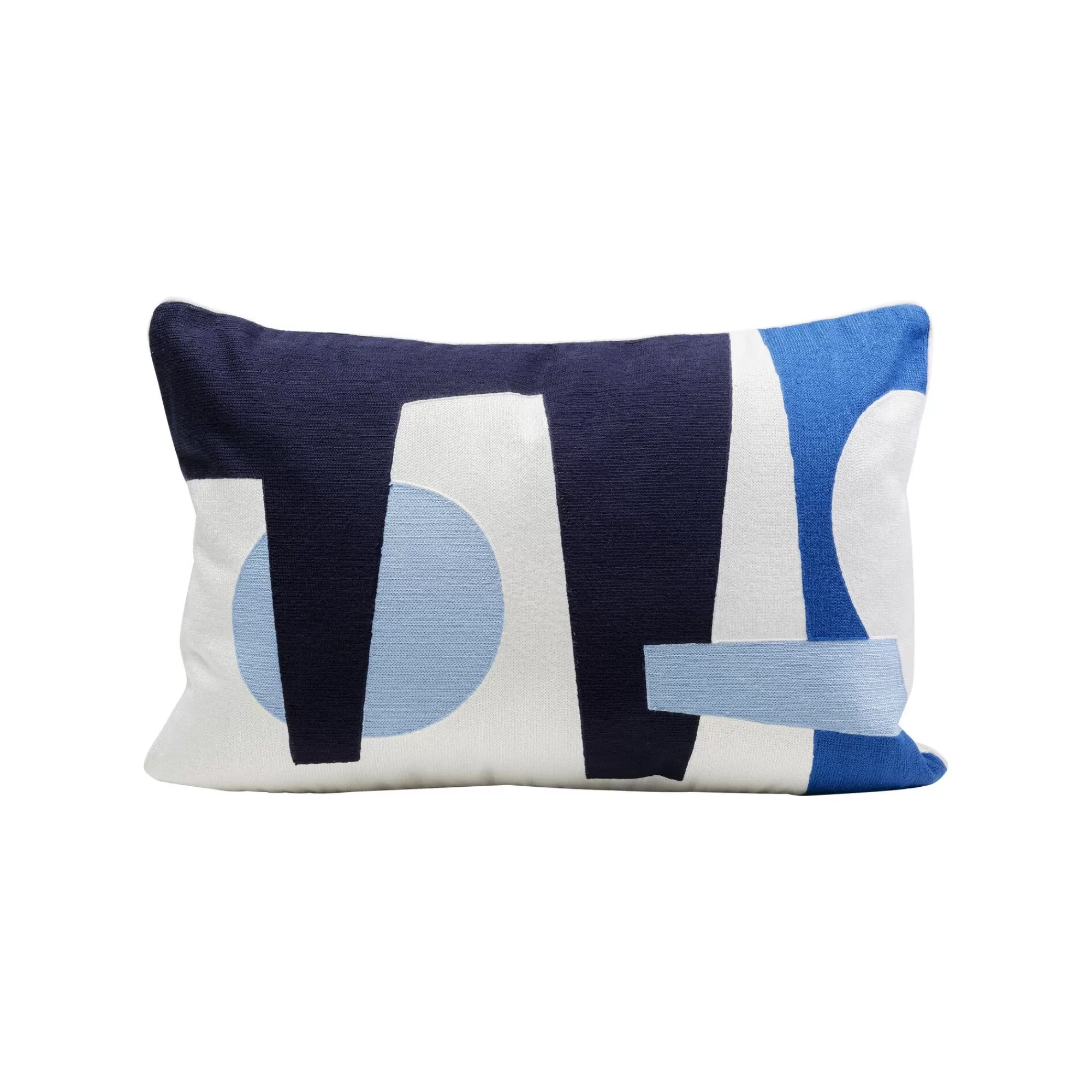 KARE Design Coussin Forma Bleu Et Blanc 60x40cm ^ Coussin & Plaid