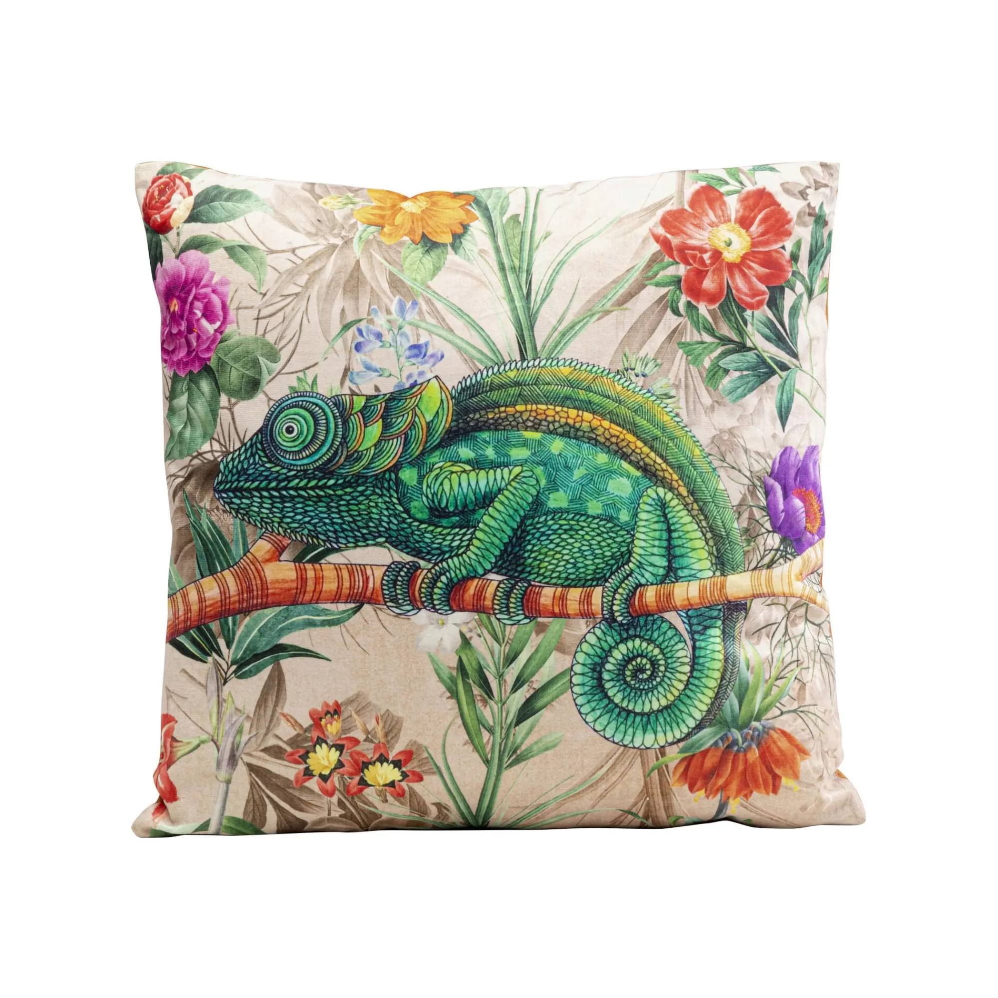 KARE Design Coussin Jungle Caméléon ^ Coussin & Plaid