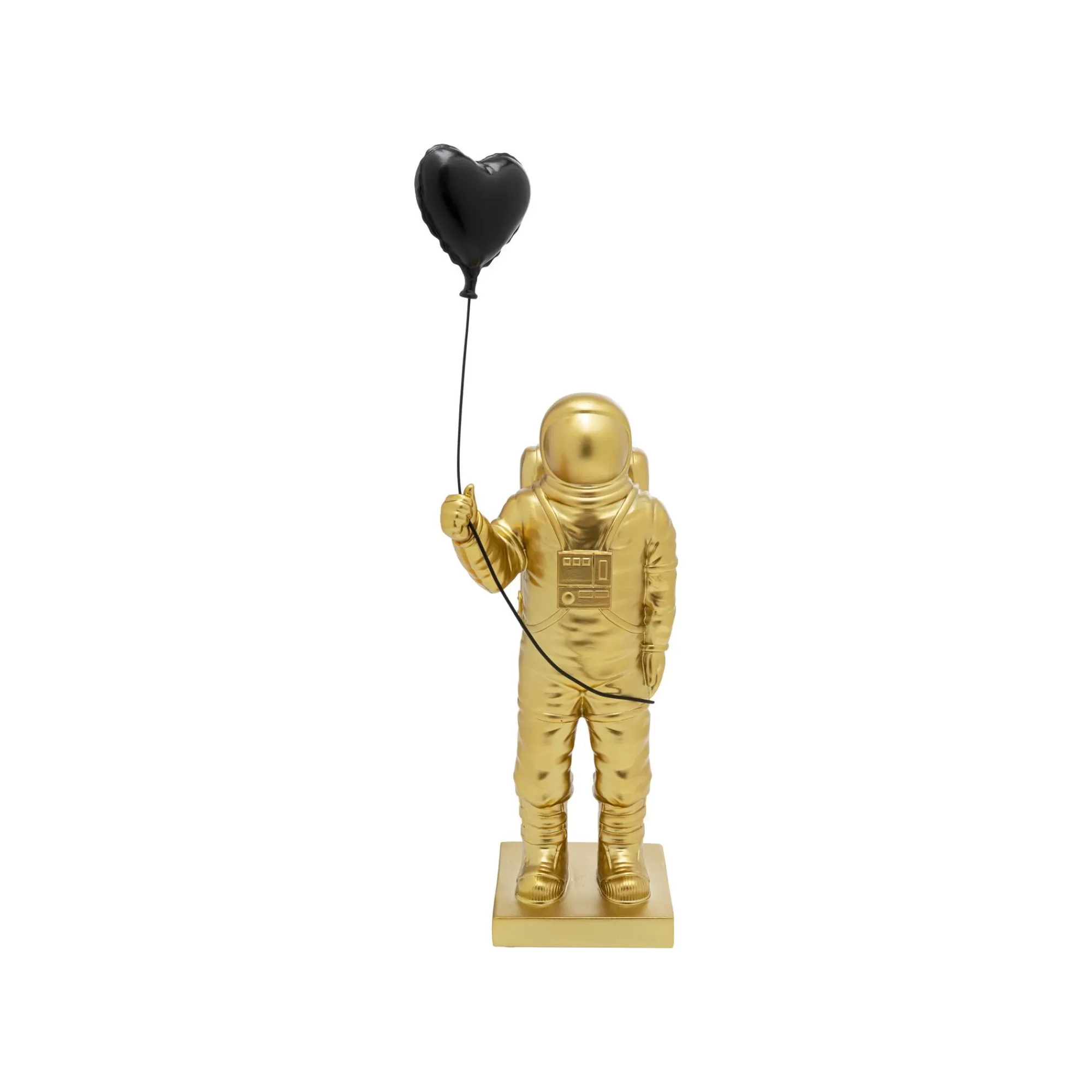 KARE Design Déco Astronaute Doré Ballon Coeur Noir ^ Déco