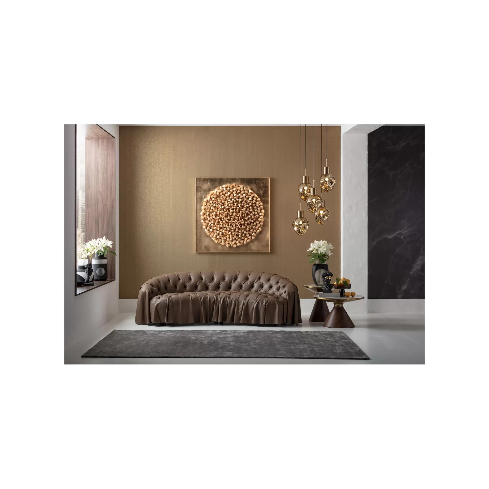 KARE Design Déco Buste Homme Noir Profil Masque Doré ^ Déco