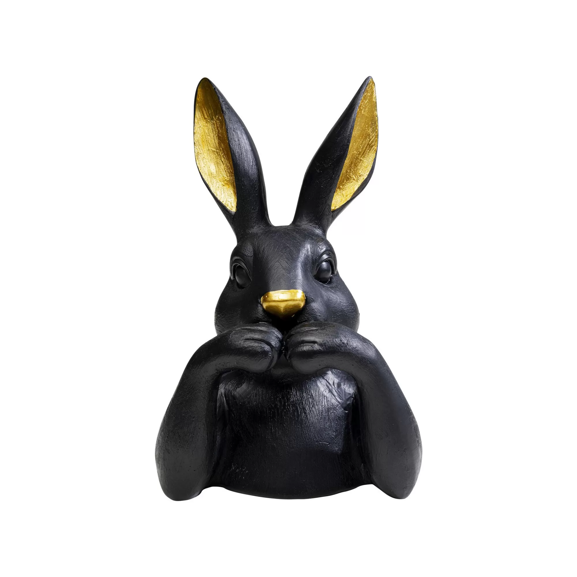 KARE Design Déco Buste Lapin Noir 23cm ^ Déco