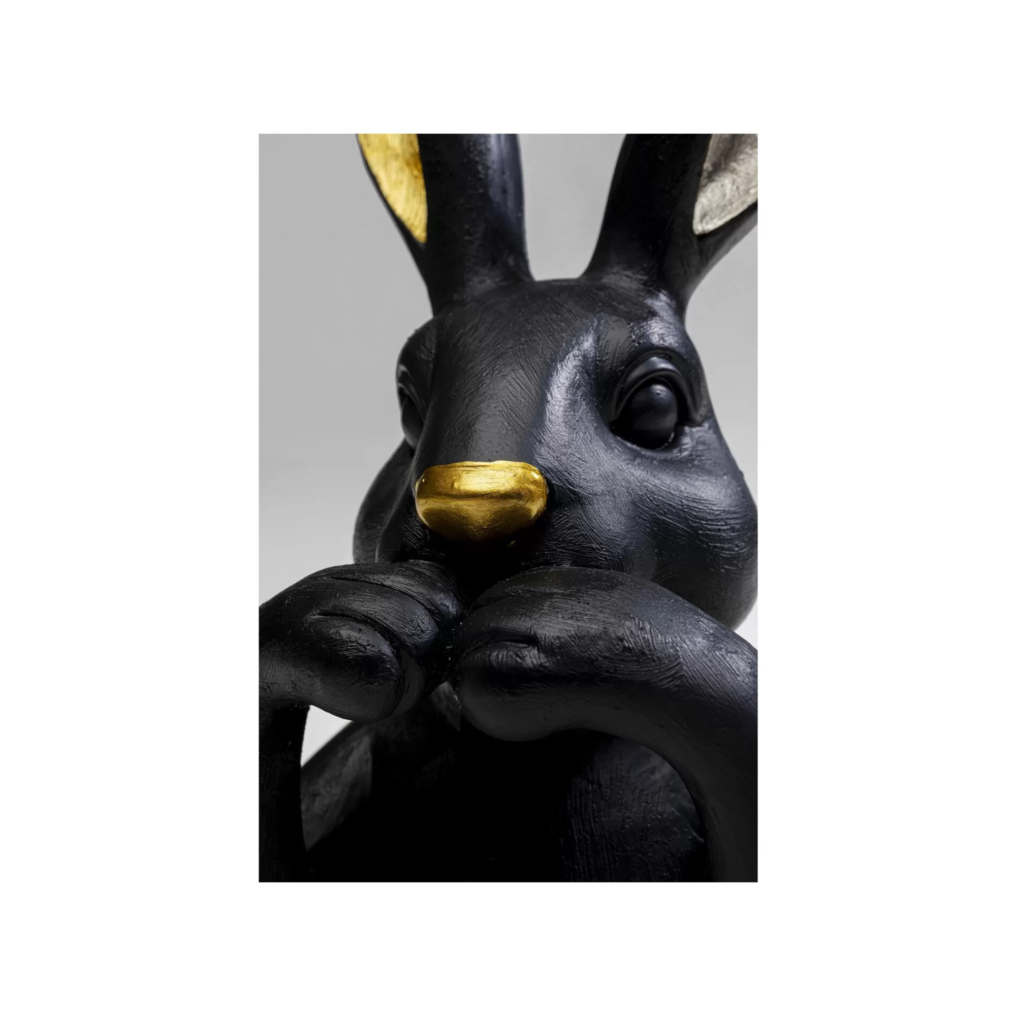 KARE Design Déco Buste Lapin Noir 23cm ^ Déco