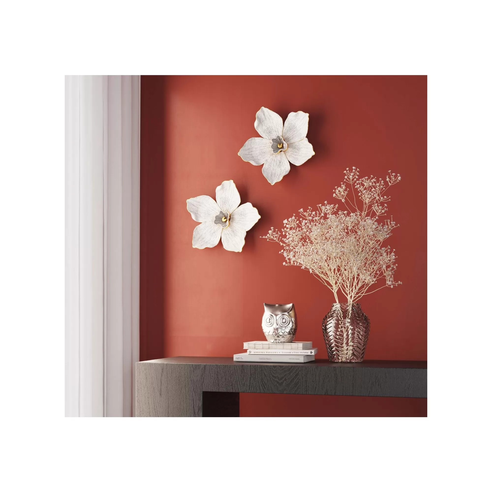 KARE Design Déco Murale Orchidée Blanche 25cm ^ Déco Murale