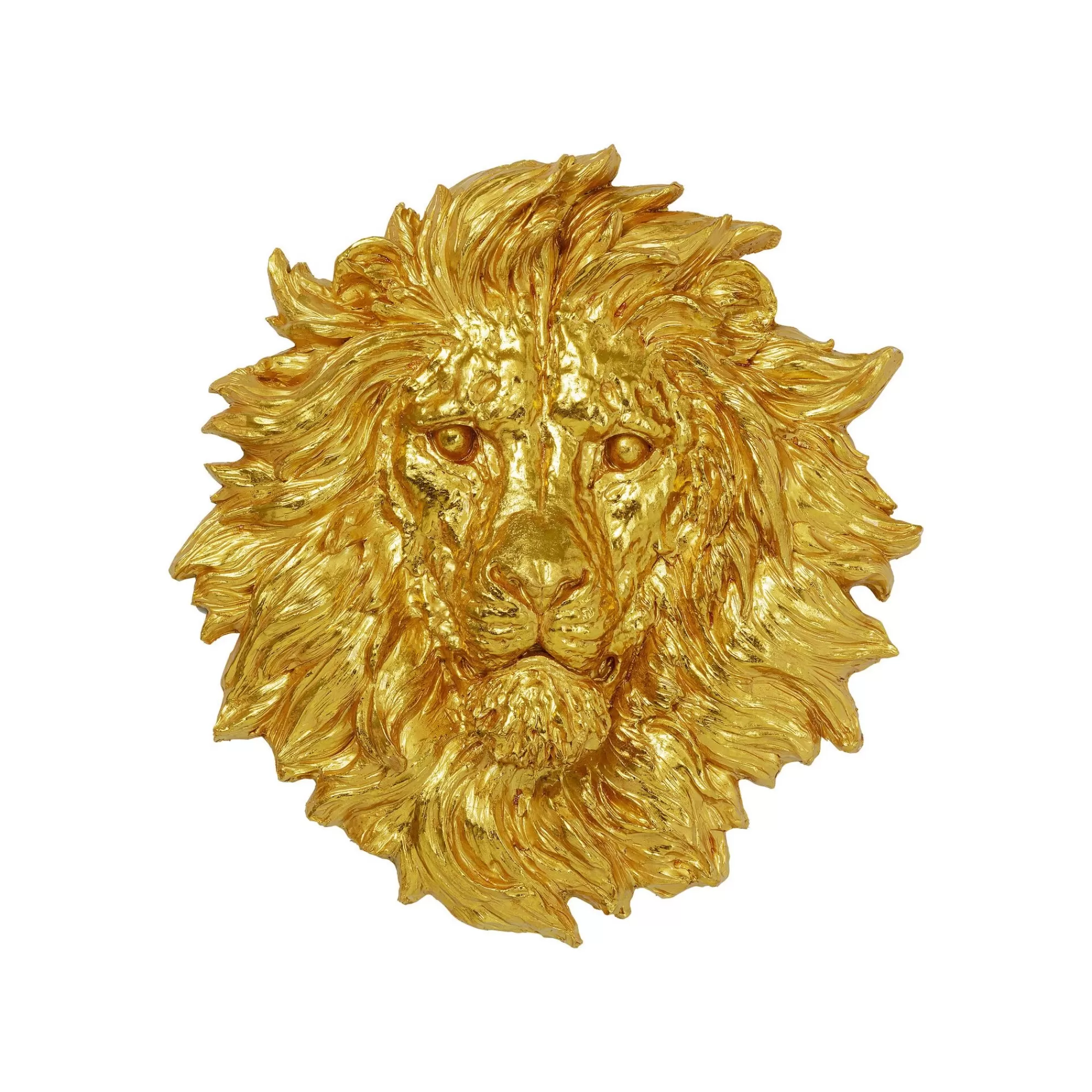 KARE Design Déco Murale XL Tête Lion Doré ^ Déco Murale