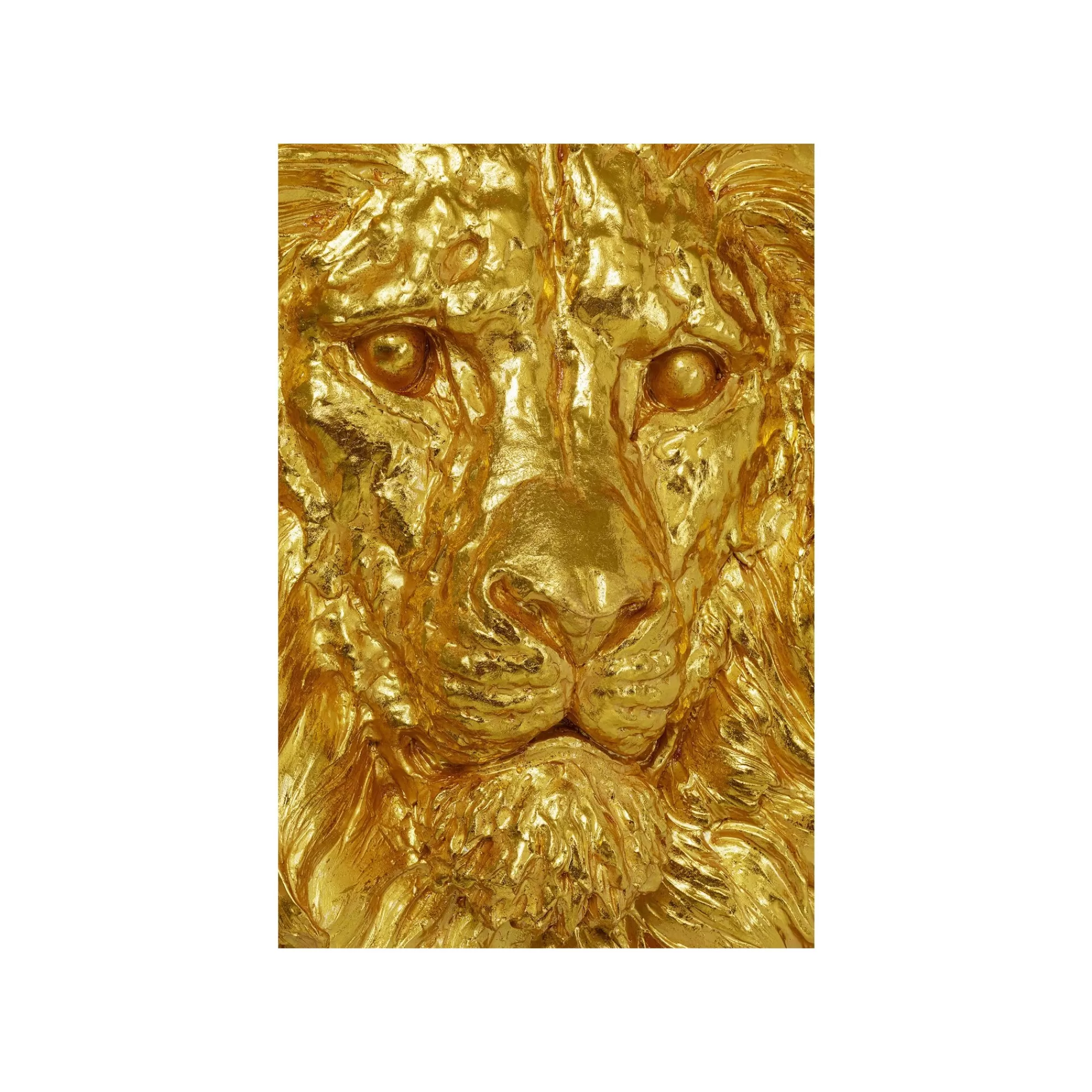 KARE Design Déco Murale XL Tête Lion Doré ^ Déco Murale