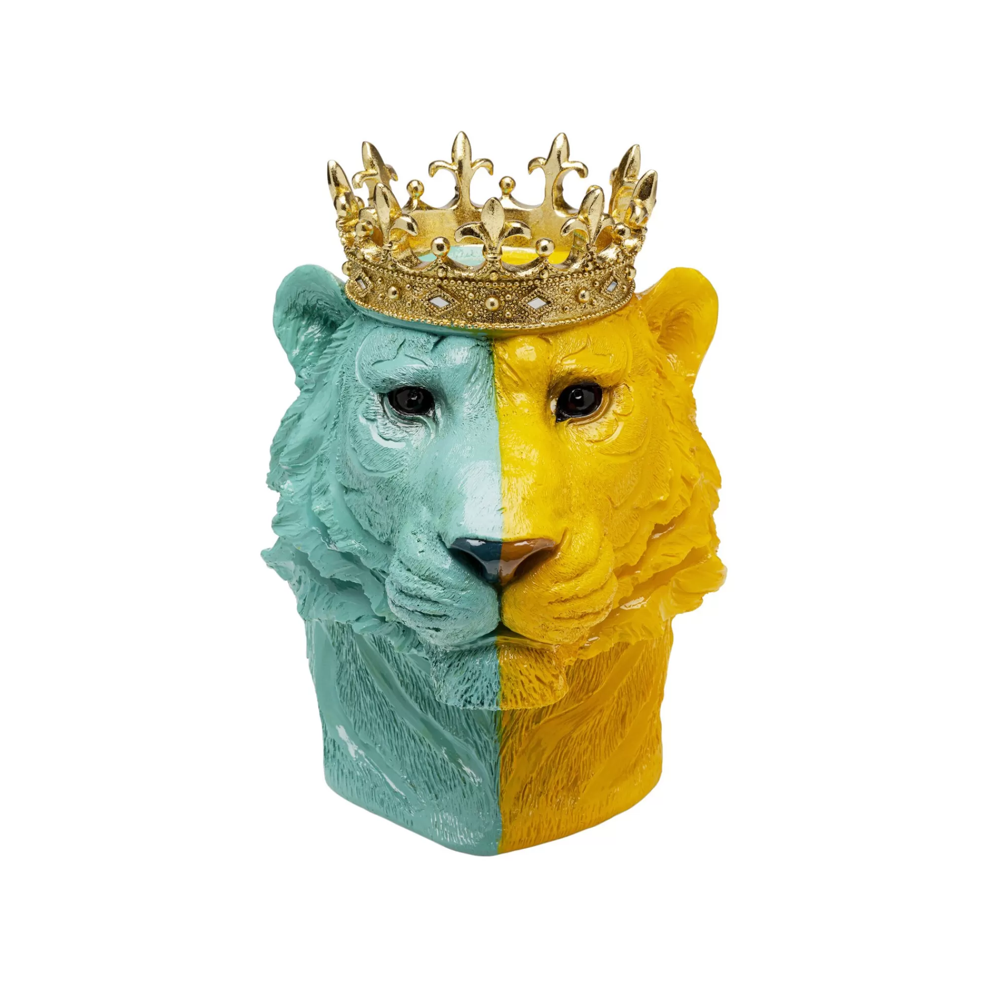 KARE Design Déco Tigre Roi Bleu Et Jaune ^ Déco