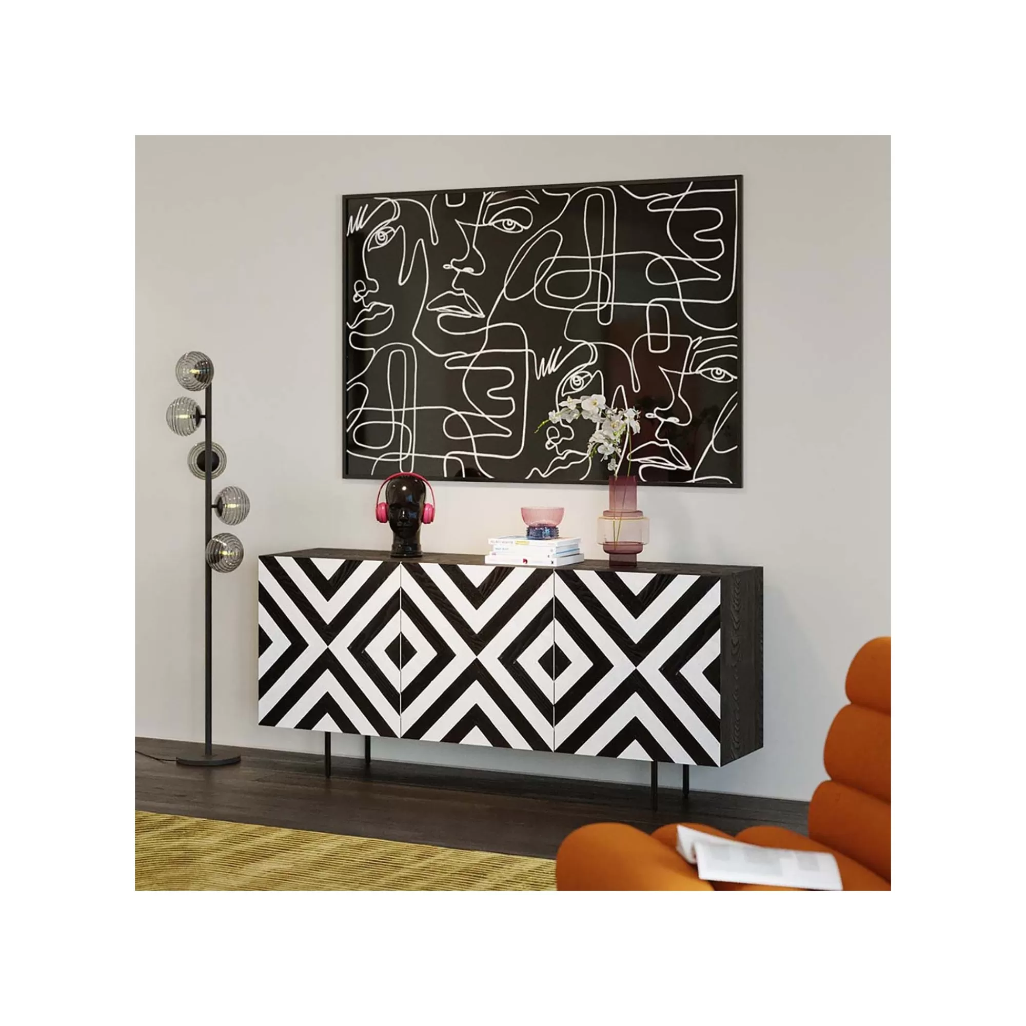 KARE Design Déco Tête Noire ^ Déco