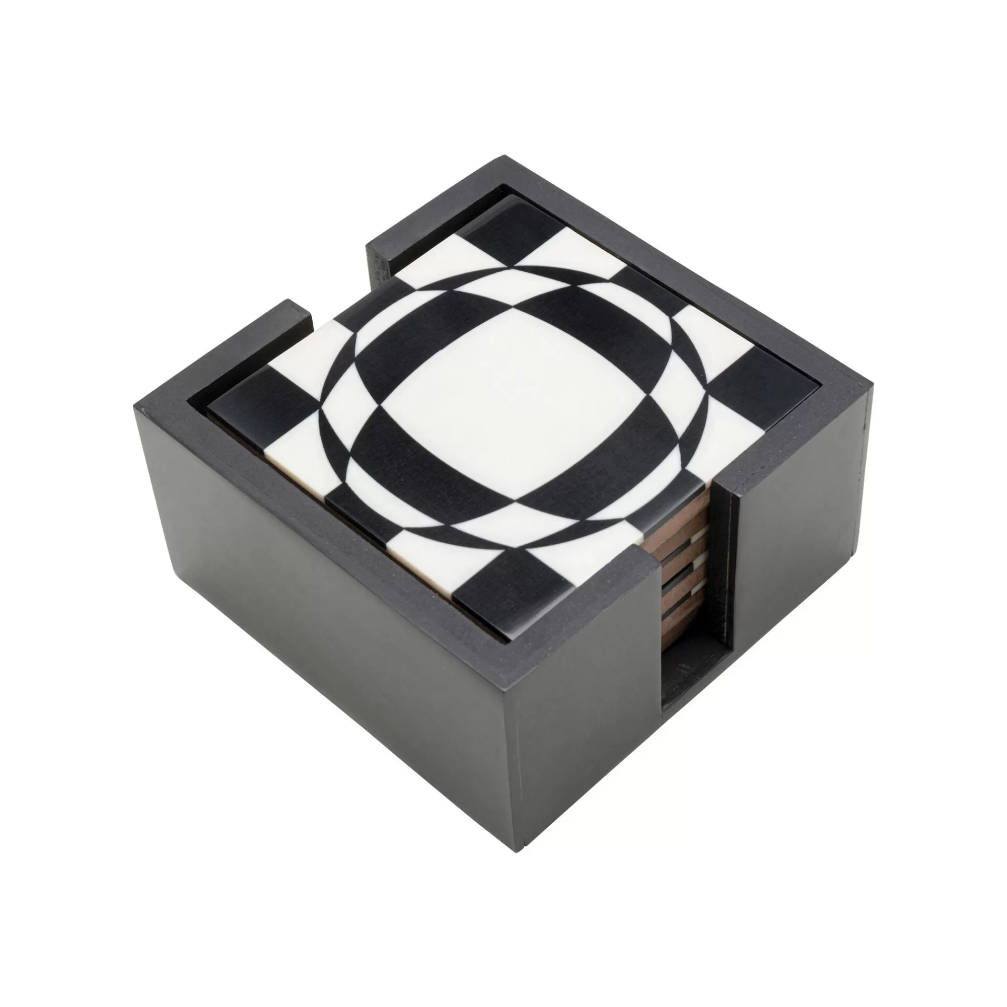 KARE Design Dessous De Verre Miracle Noirs Et Blancs Set De 6 ^ Vaisselle