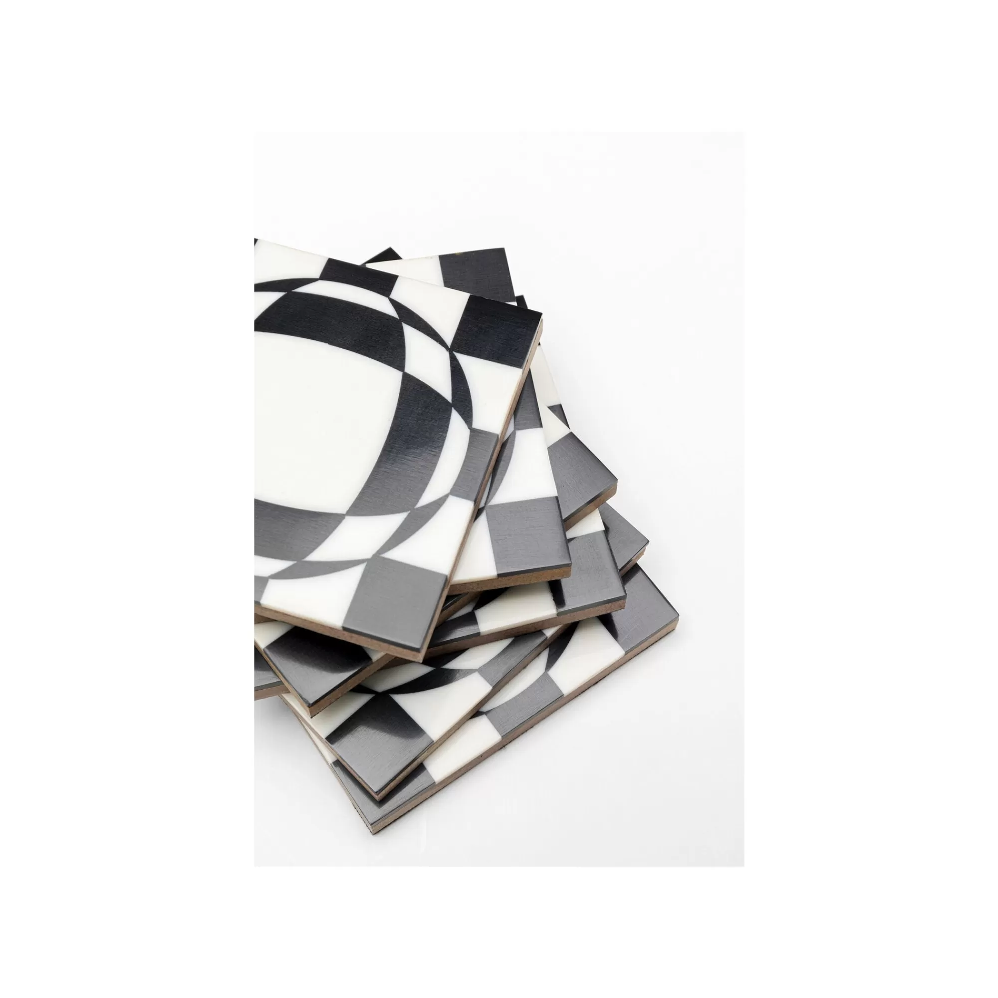KARE Design Dessous De Verre Miracle Noirs Et Blancs Set De 6 ^ Vaisselle