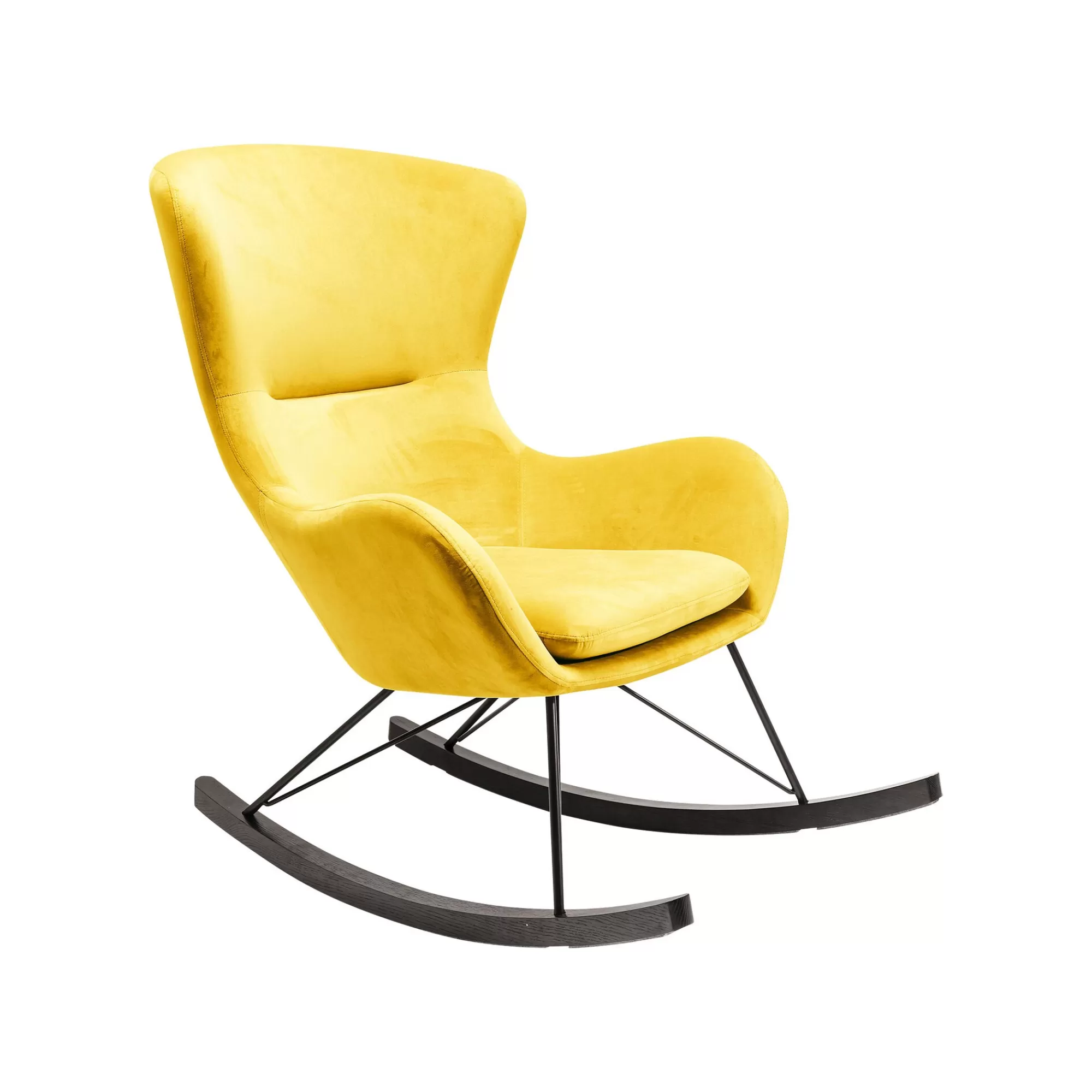 KARE Design Fauteuil à Bascule Oslo Jaune ^ Fauteuil