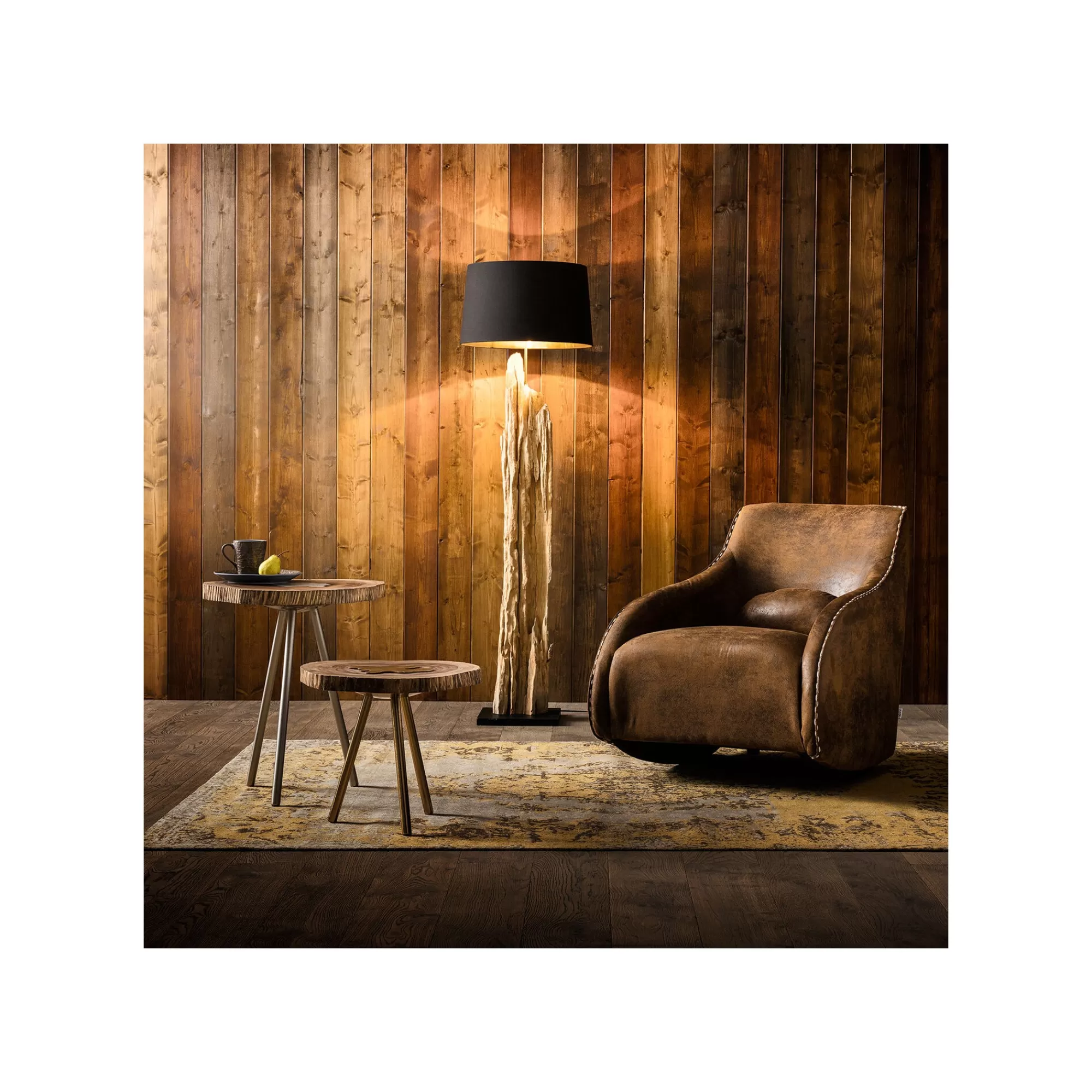KARE Design Fauteuil à Bascule Swing Ritmo Vintage Marron ^ Fauteuil