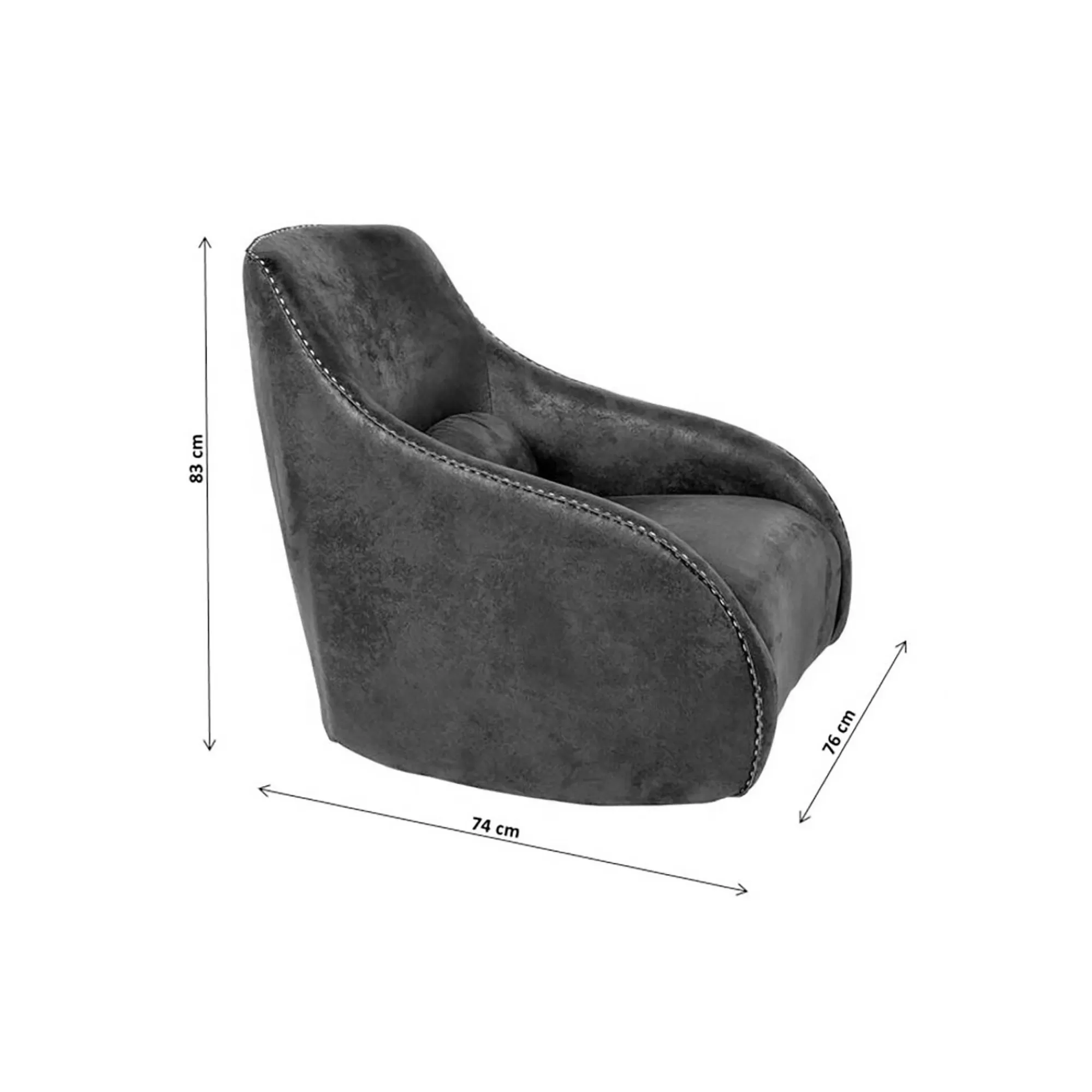 KARE Design Fauteuil à Bascule Swing Ritmo Vintage Marron ^ Fauteuil