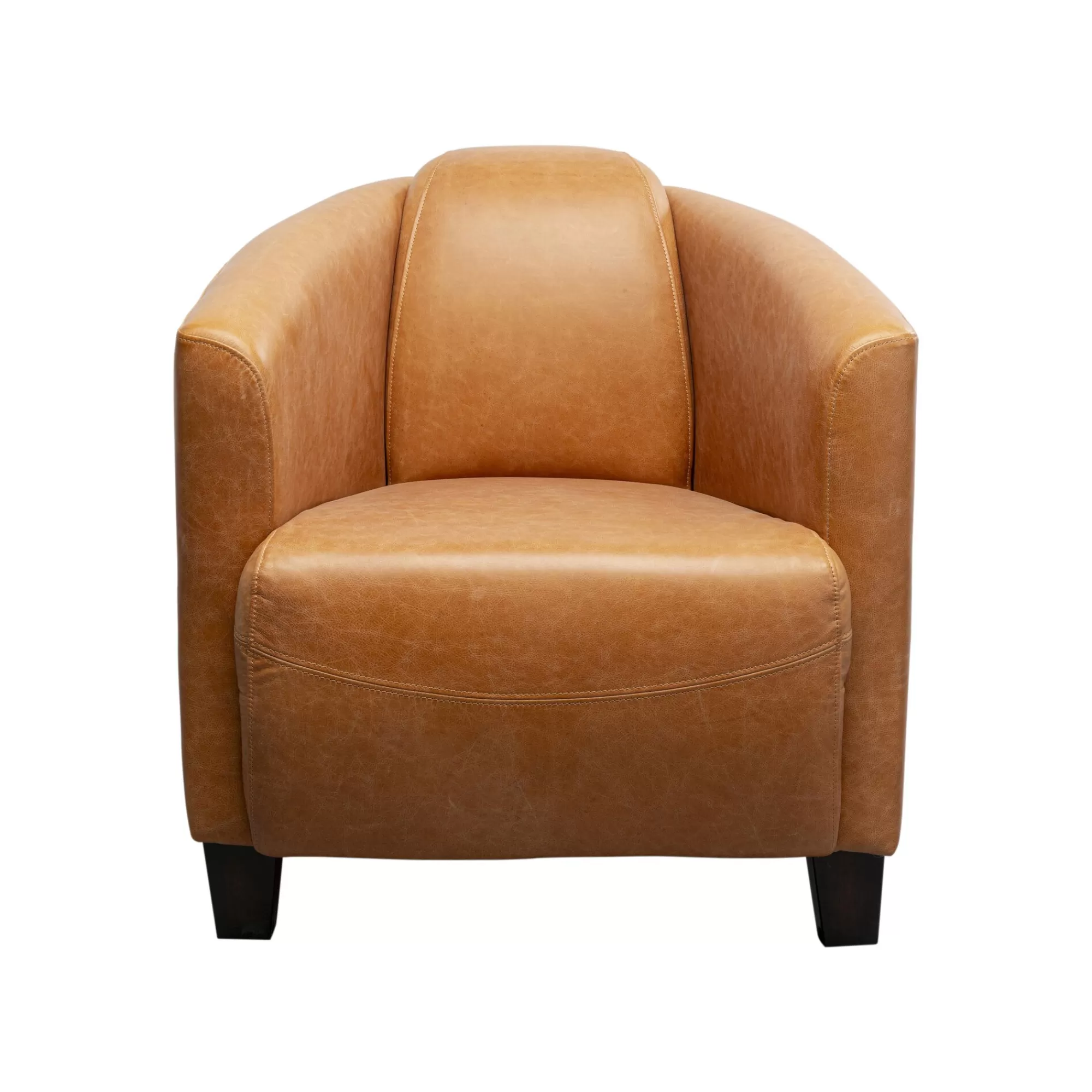 KARE Design Fauteuil Cigar Lounge Cuir Marron Clair ^ Fauteuil