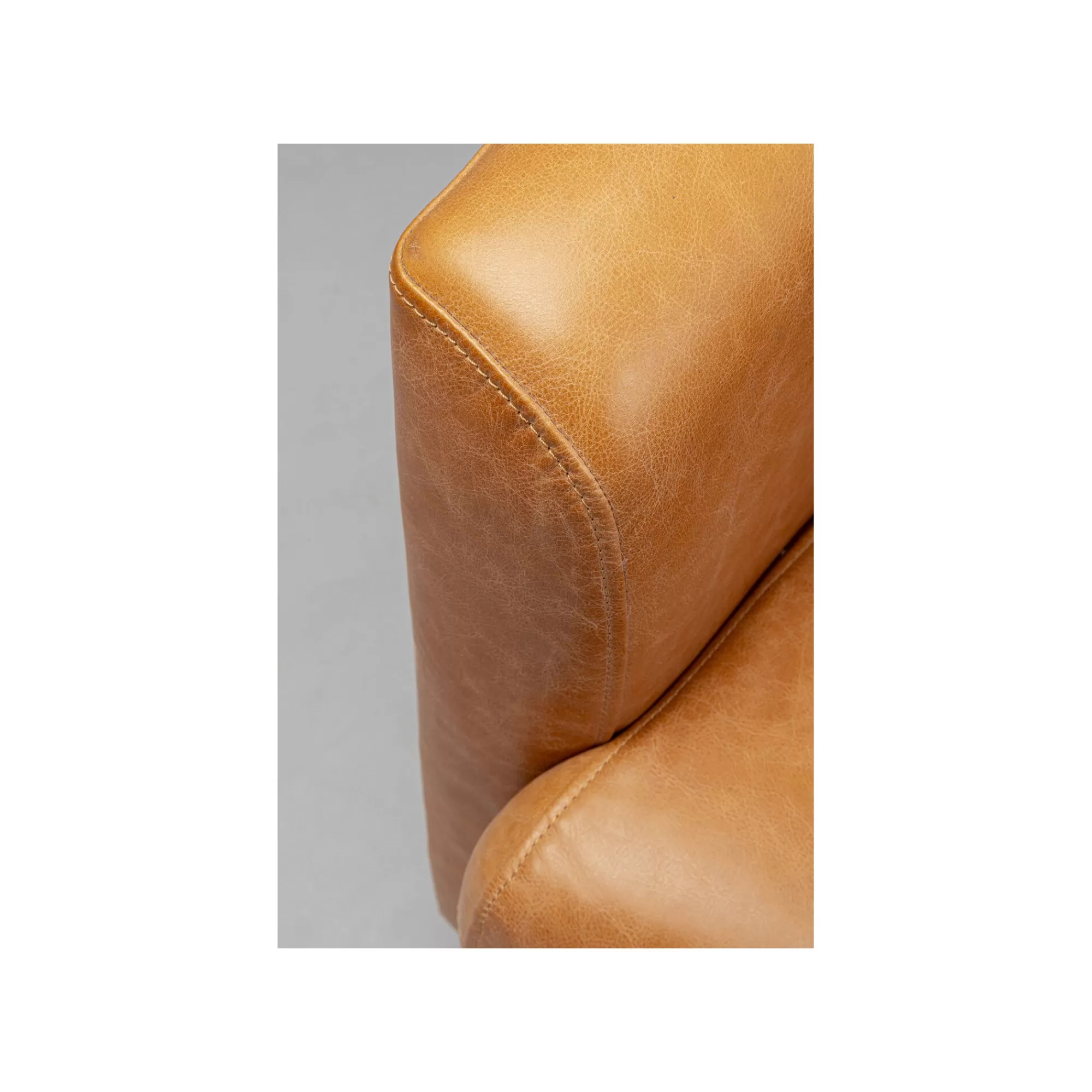 KARE Design Fauteuil Cigar Lounge Cuir Marron Clair ^ Fauteuil