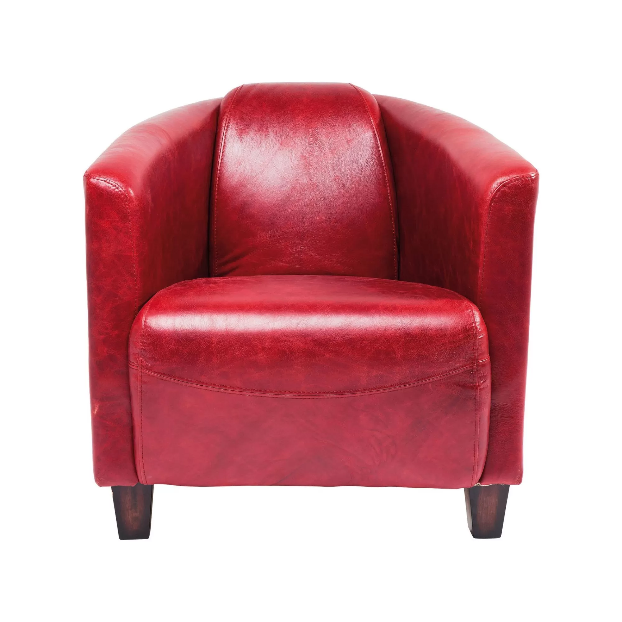 KARE Design Fauteuil Cigar Lounge Cuir Rouge ^ Fauteuil