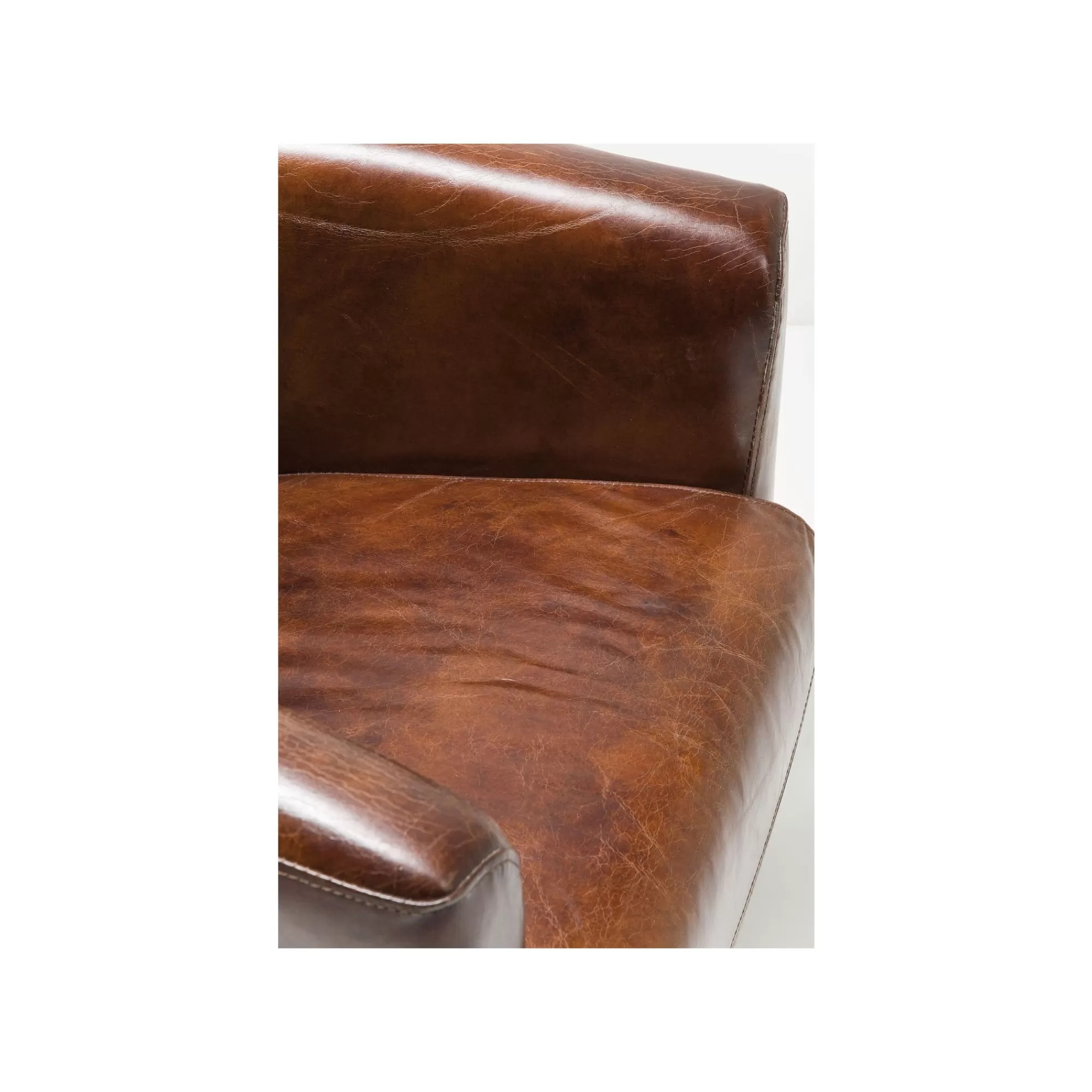 KARE Design Fauteuil Cigar Lounge Cuir Vintage ^ Fauteuil