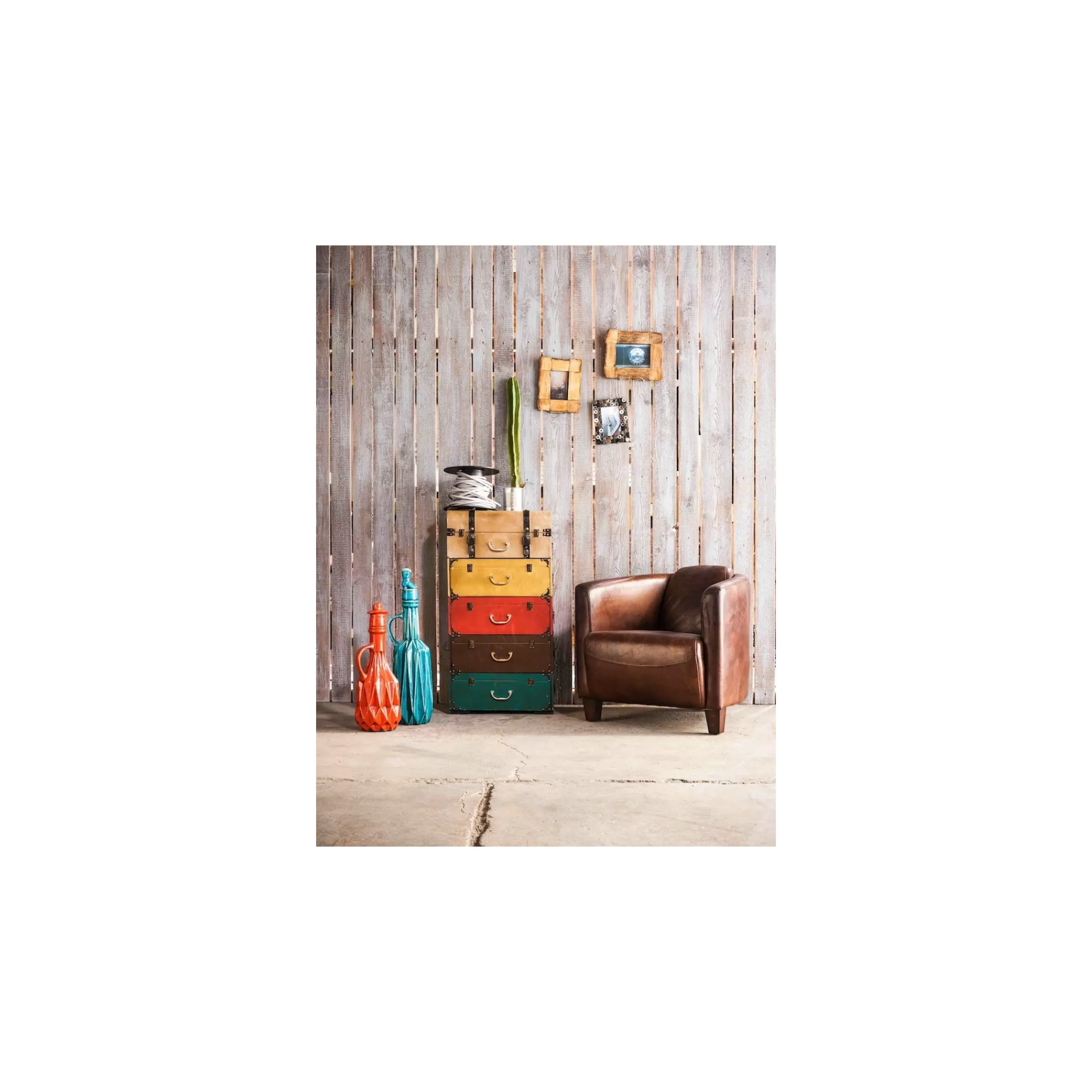 KARE Design Fauteuil Cigar Lounge Cuir Vintage ^ Fauteuil