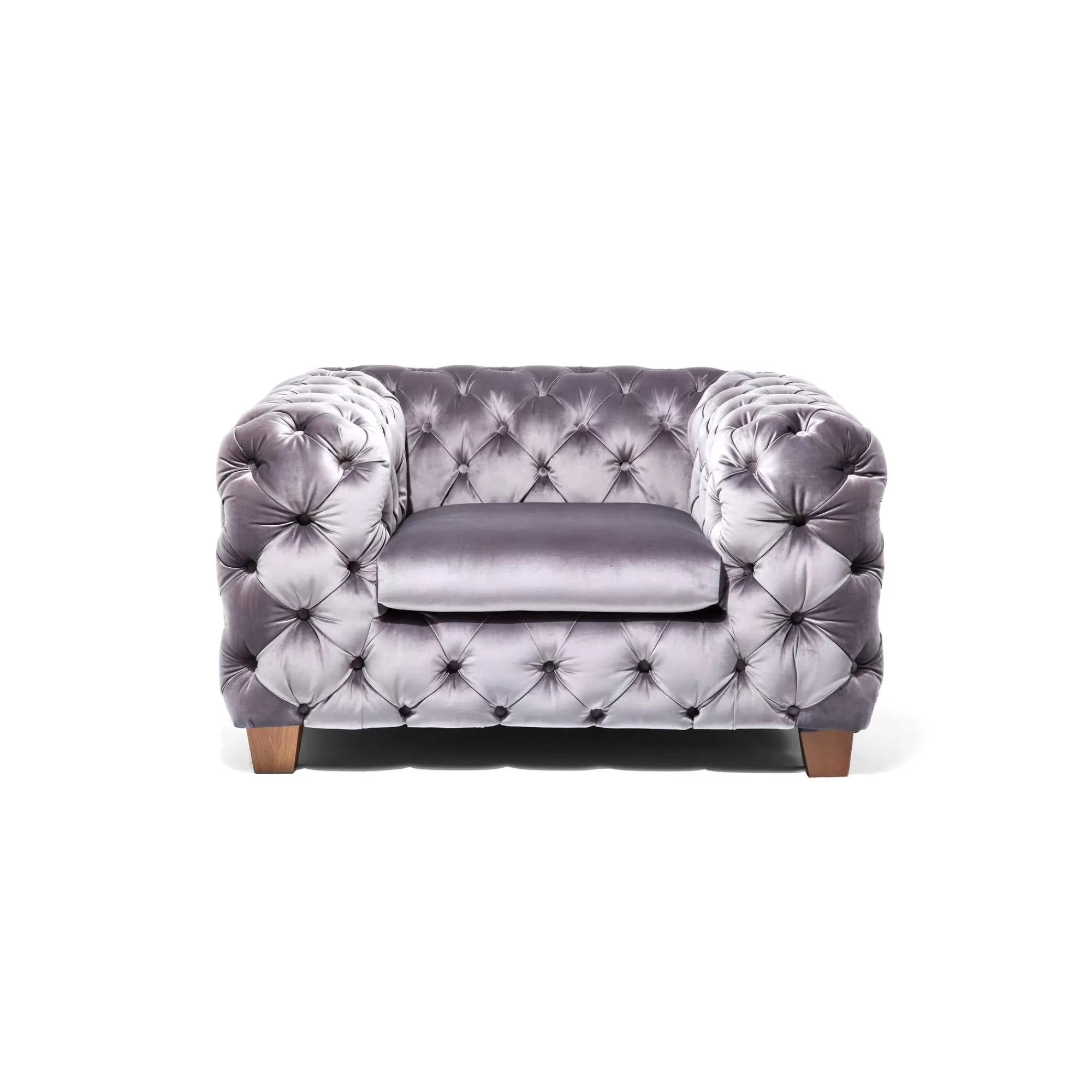 KARE Design Fauteuil Desire Velours Gris ^ Fauteuil