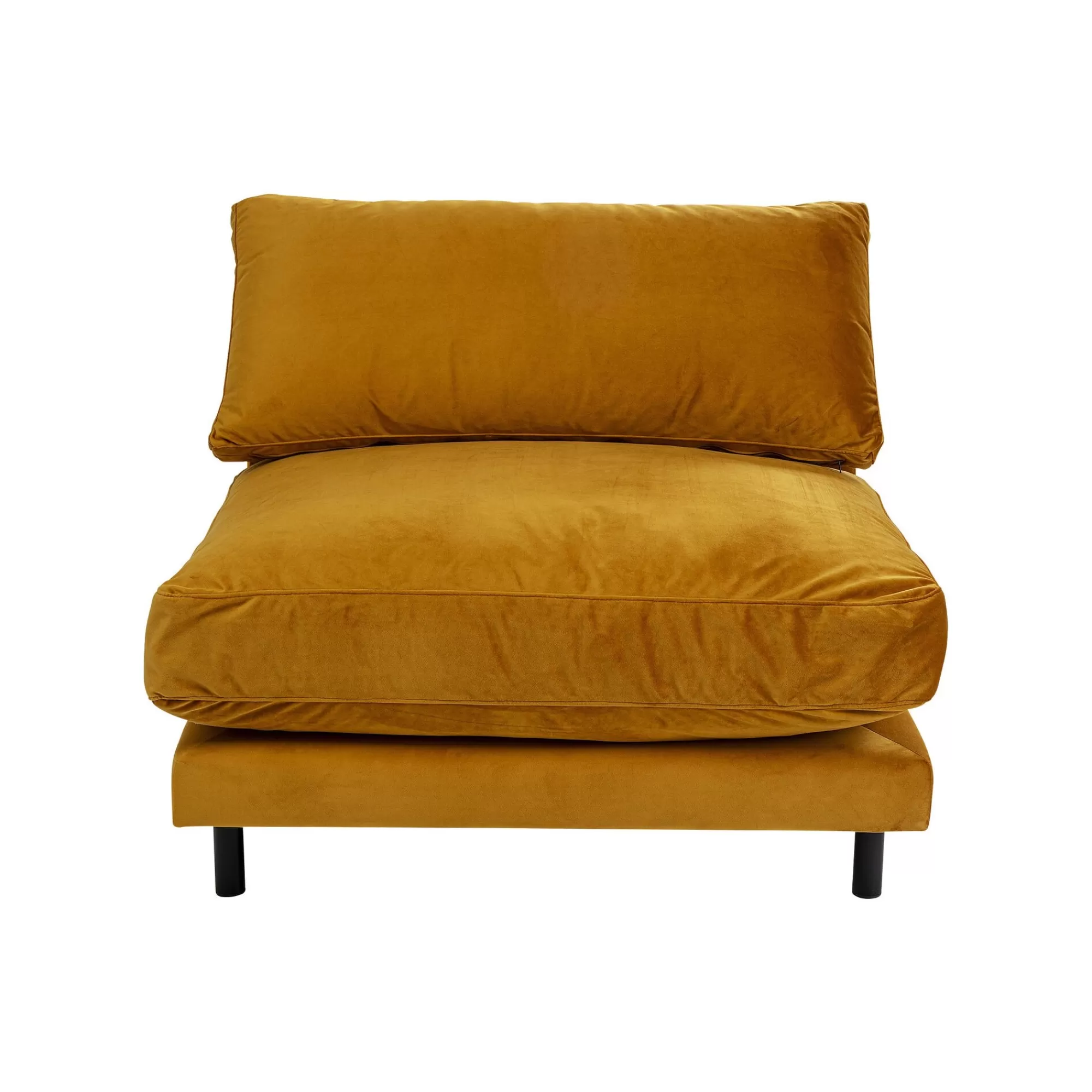 KARE Design Fauteuil Discovery Velours Ocre ^ Fauteuil