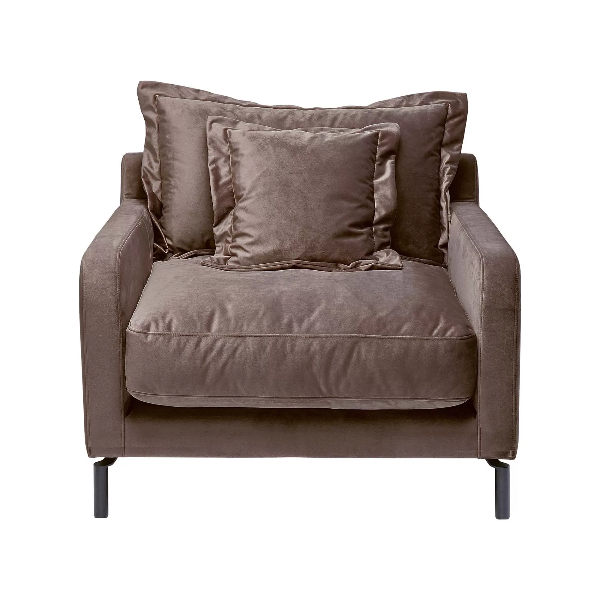 KARE Design Fauteuil Lullaby Velours Taupe ^ Fauteuil