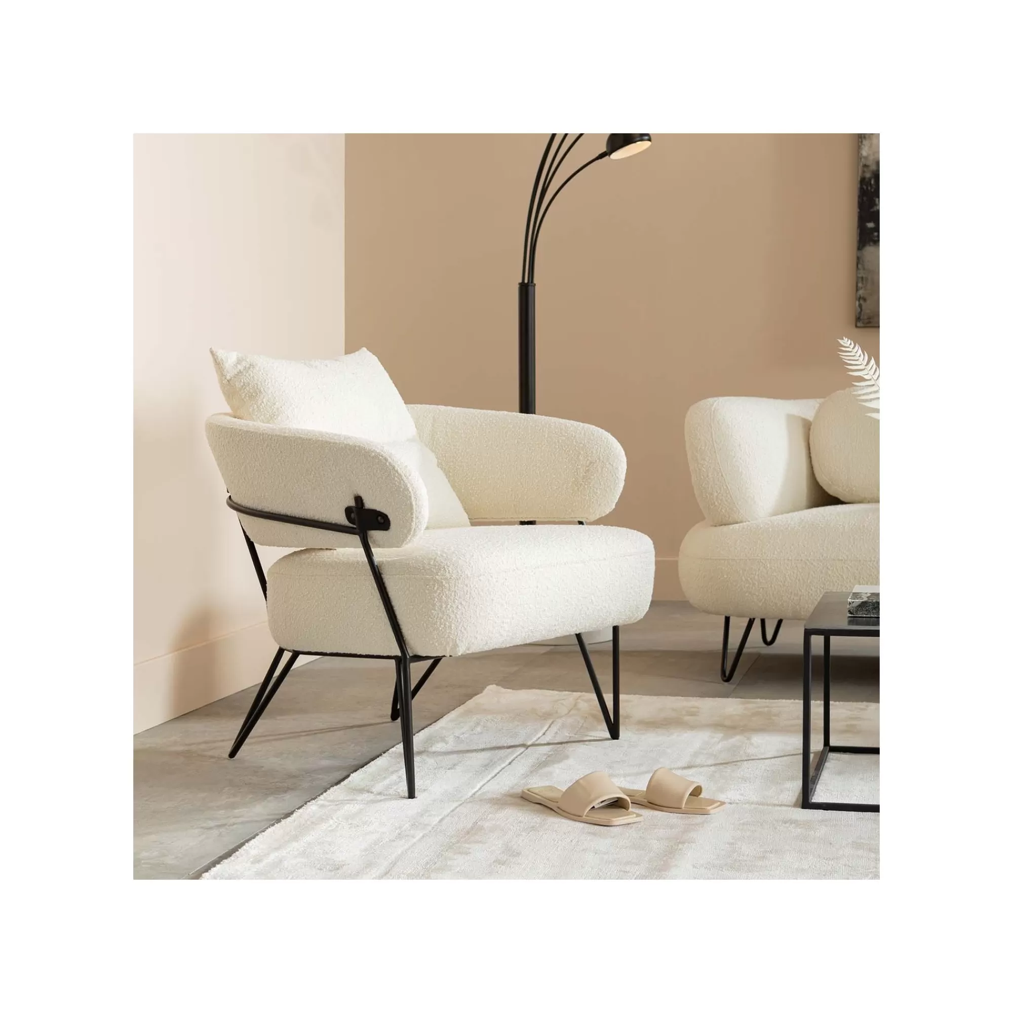 KARE Design Fauteuil Peppo Crème ^ Fauteuil