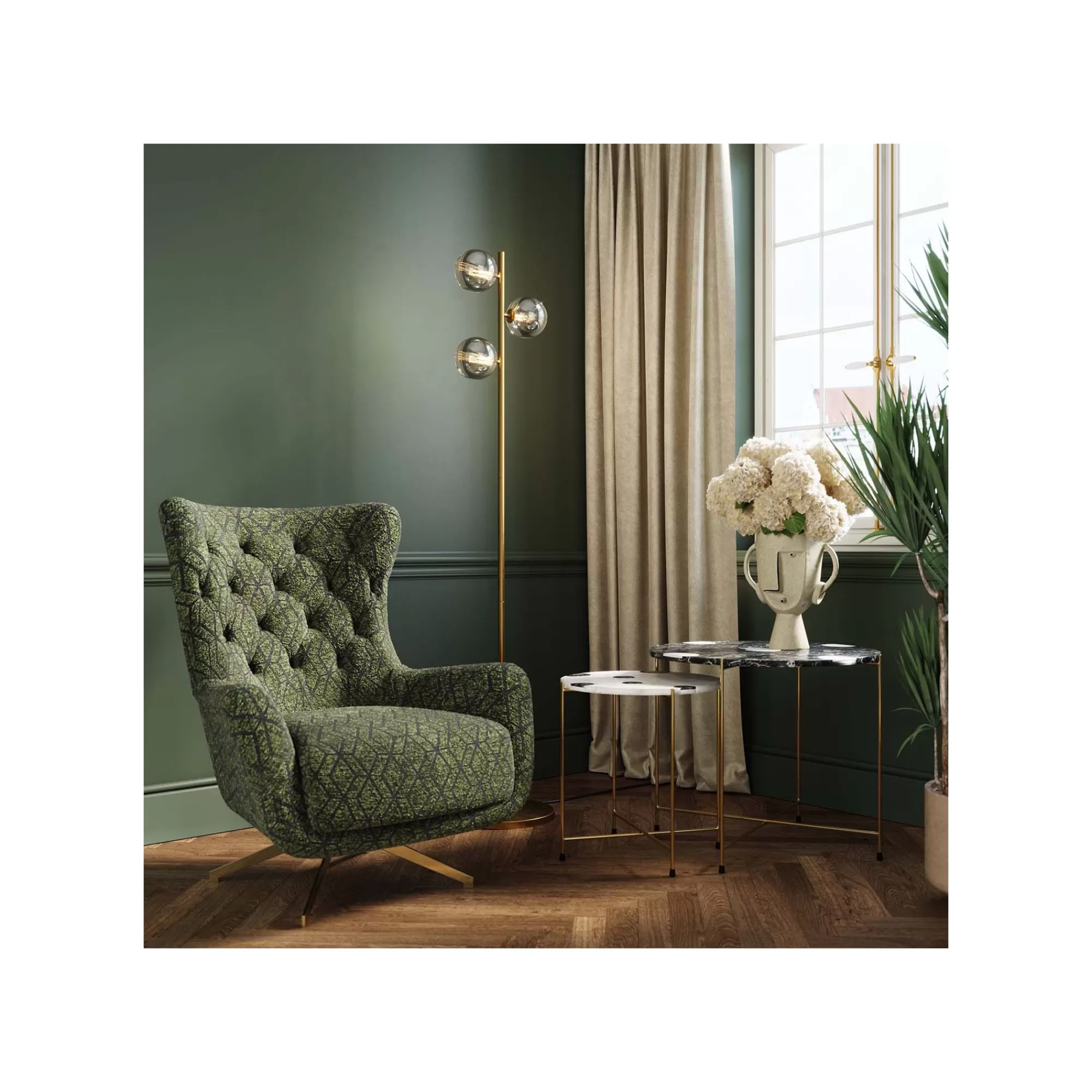 KARE Design Fauteuil Pivotant Bellini Vert ^ Fauteuil