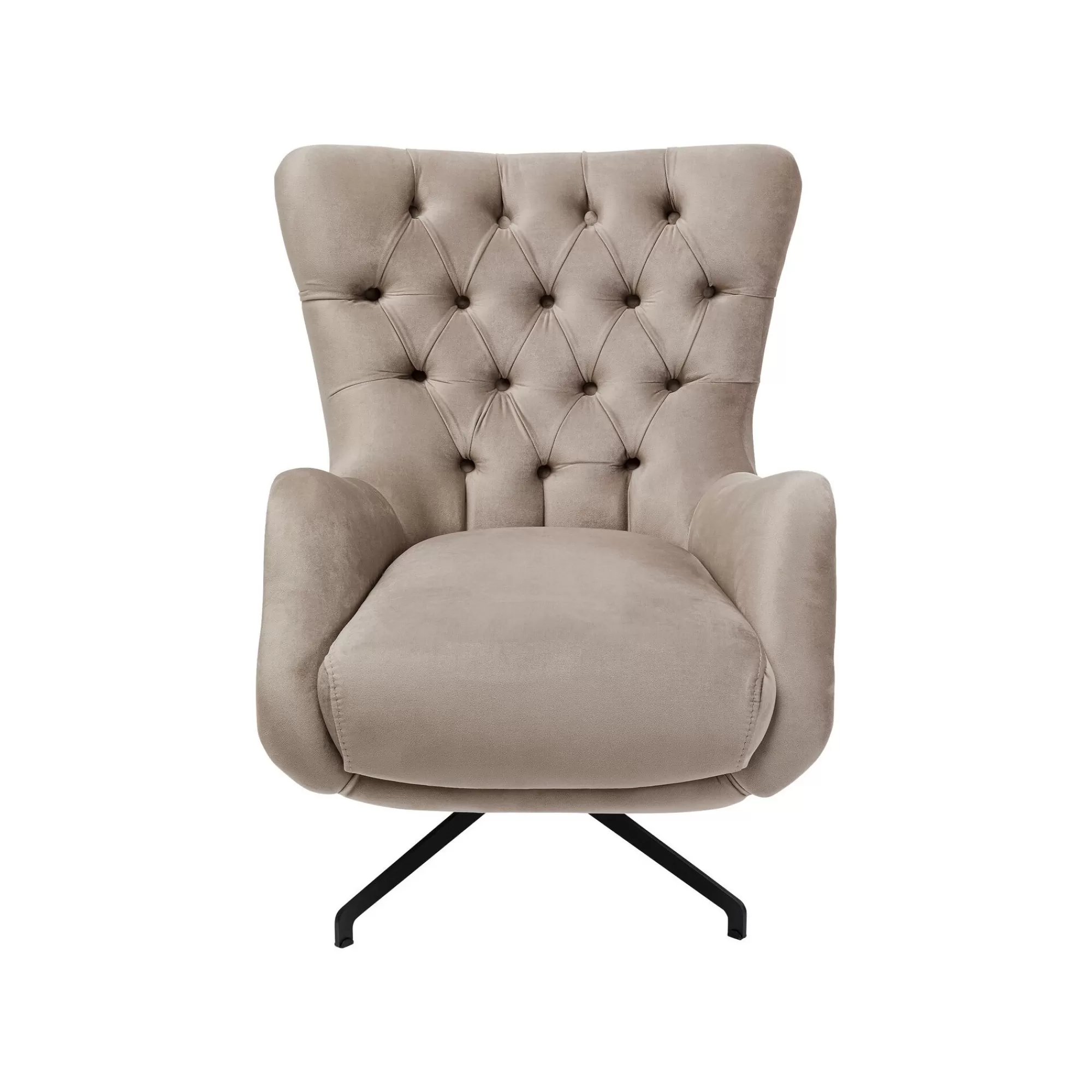 KARE Design Fauteuil Pivotant Bellissima Velours Beige ^ Fauteuil