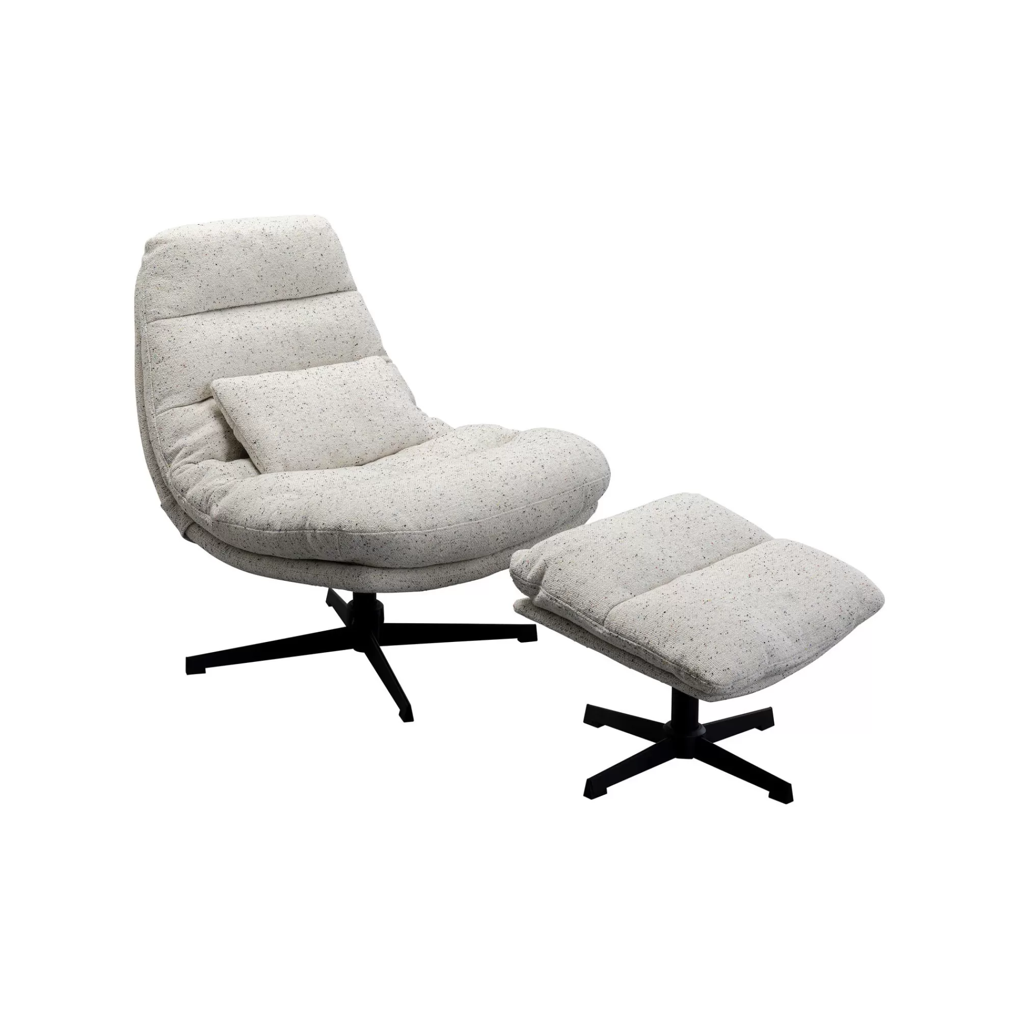 KARE Design Fauteuil Pivotant Et Repose-pieds Columbia ^ Fauteuil