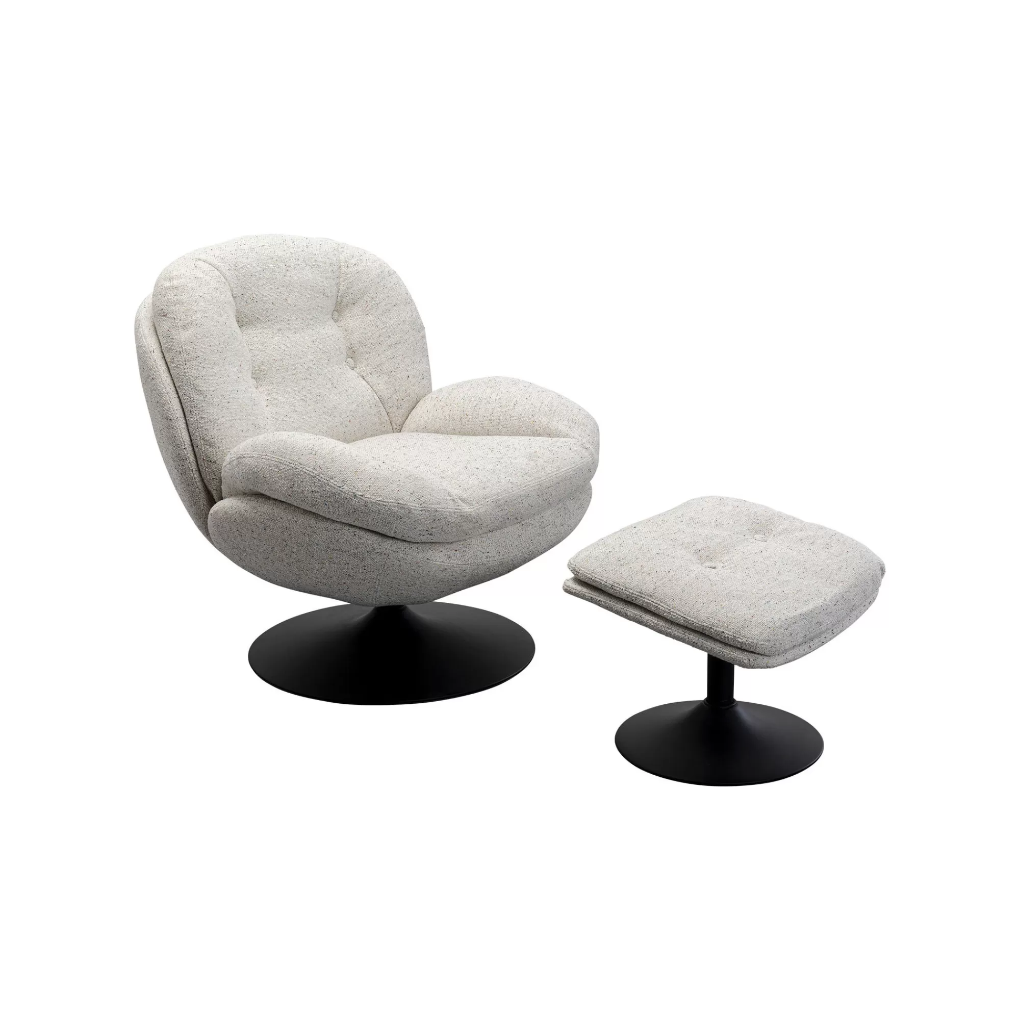 KARE Design Fauteuil Pivotant Et Repose-pieds Stanford ^ Fauteuil