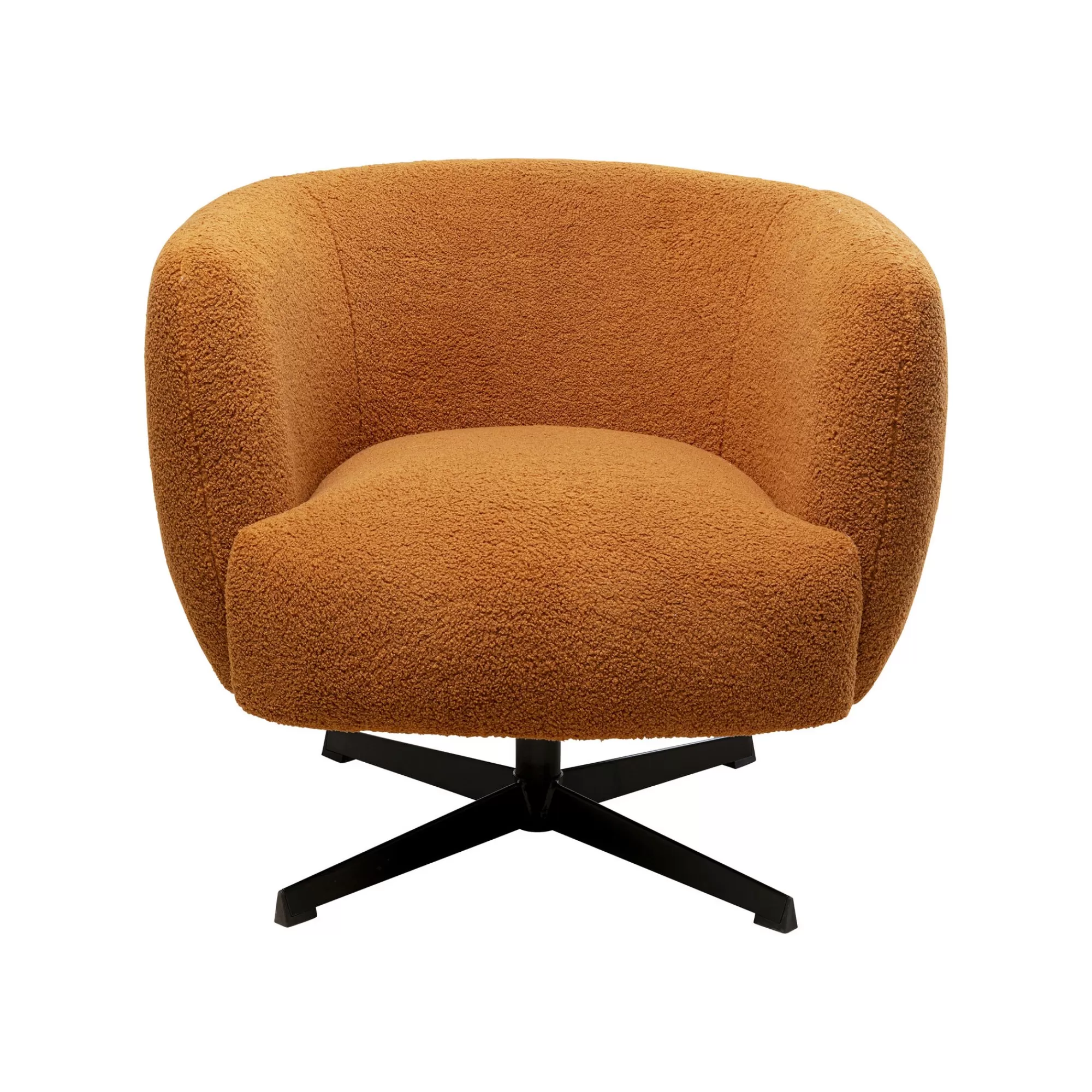 KARE Design Fauteuil Pivotant Fuzzy Marron ^ Fauteuil