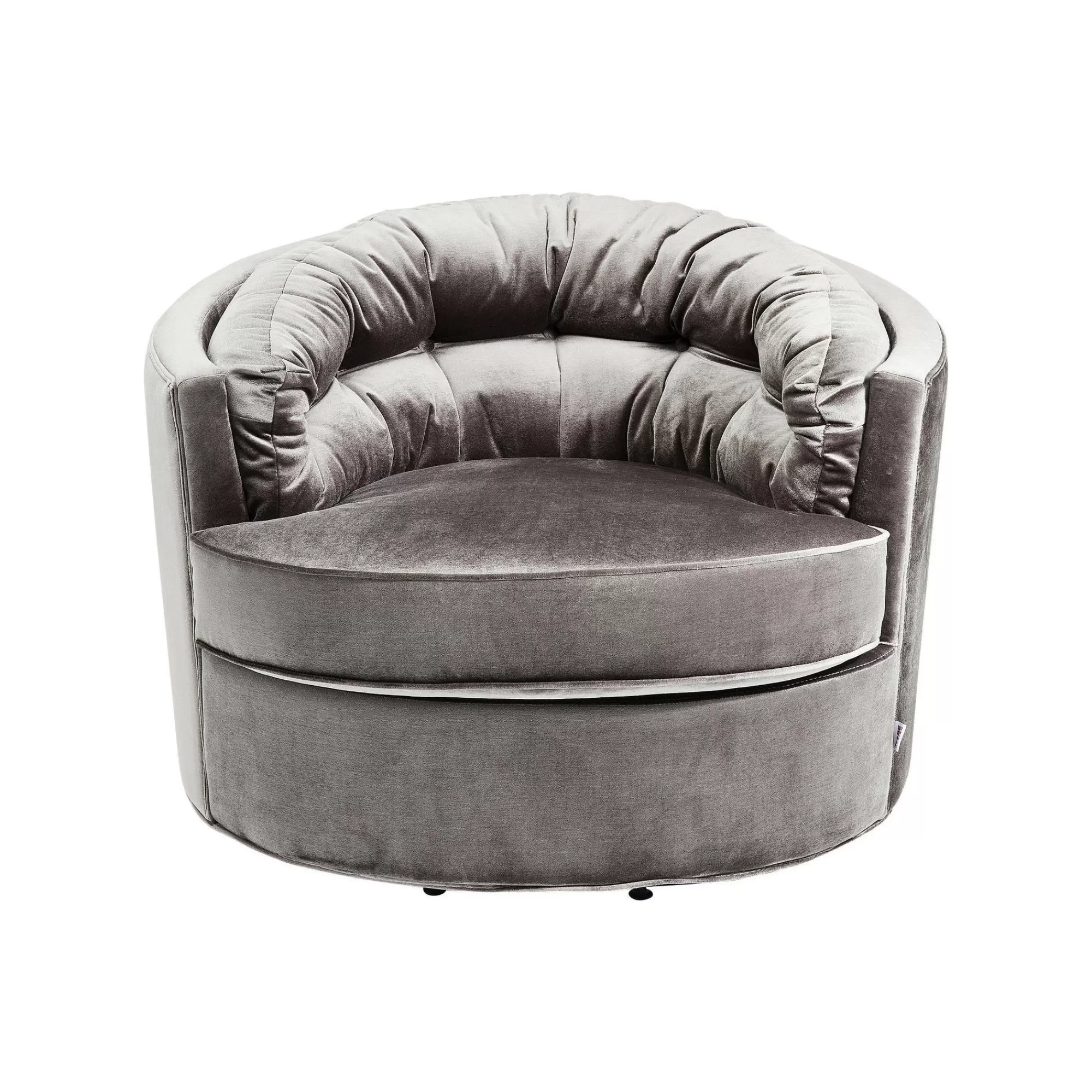 KARE Design Fauteuil Pivotant Music Hall Velours Gris ^ Fauteuil