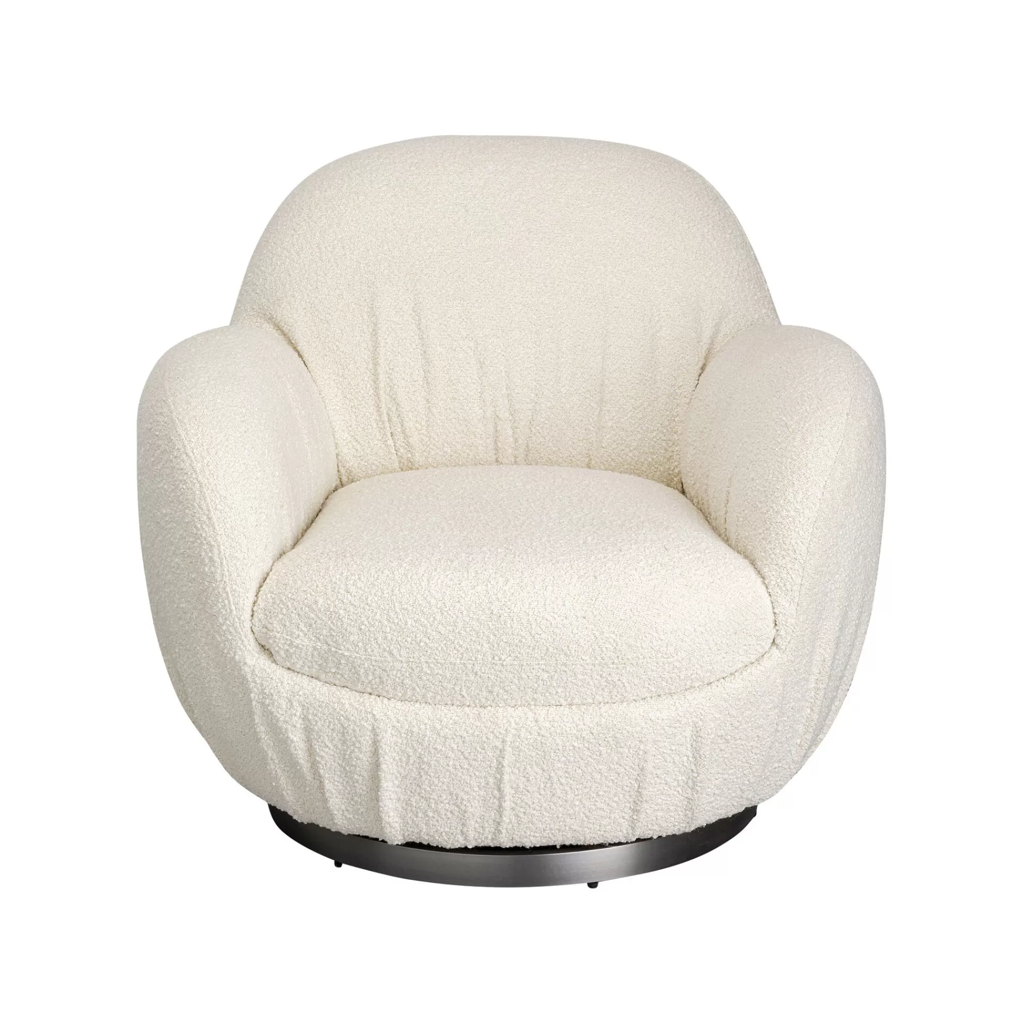 KARE Design Fauteuil Pivotant Nube Boucle Crème ^ Fauteuil