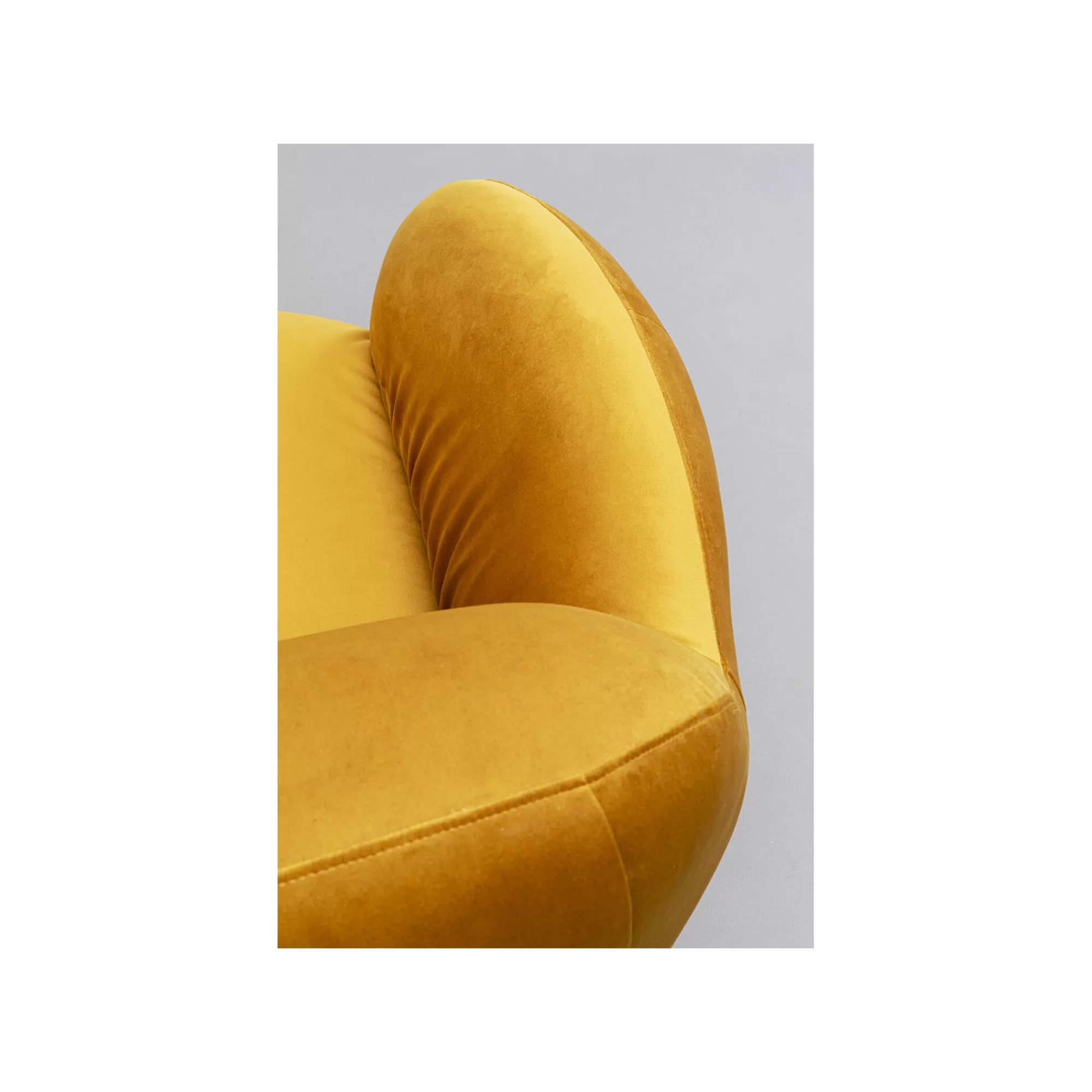 KARE Design Fauteuil Pivotant Nube Velours Jaune ^ Fauteuil