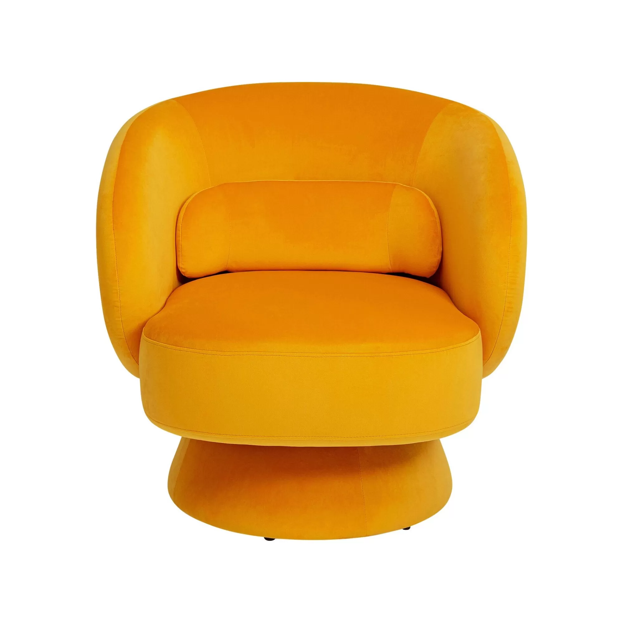 KARE Design Fauteuil Pivotant Orion Velours Jaune ^ Fauteuil