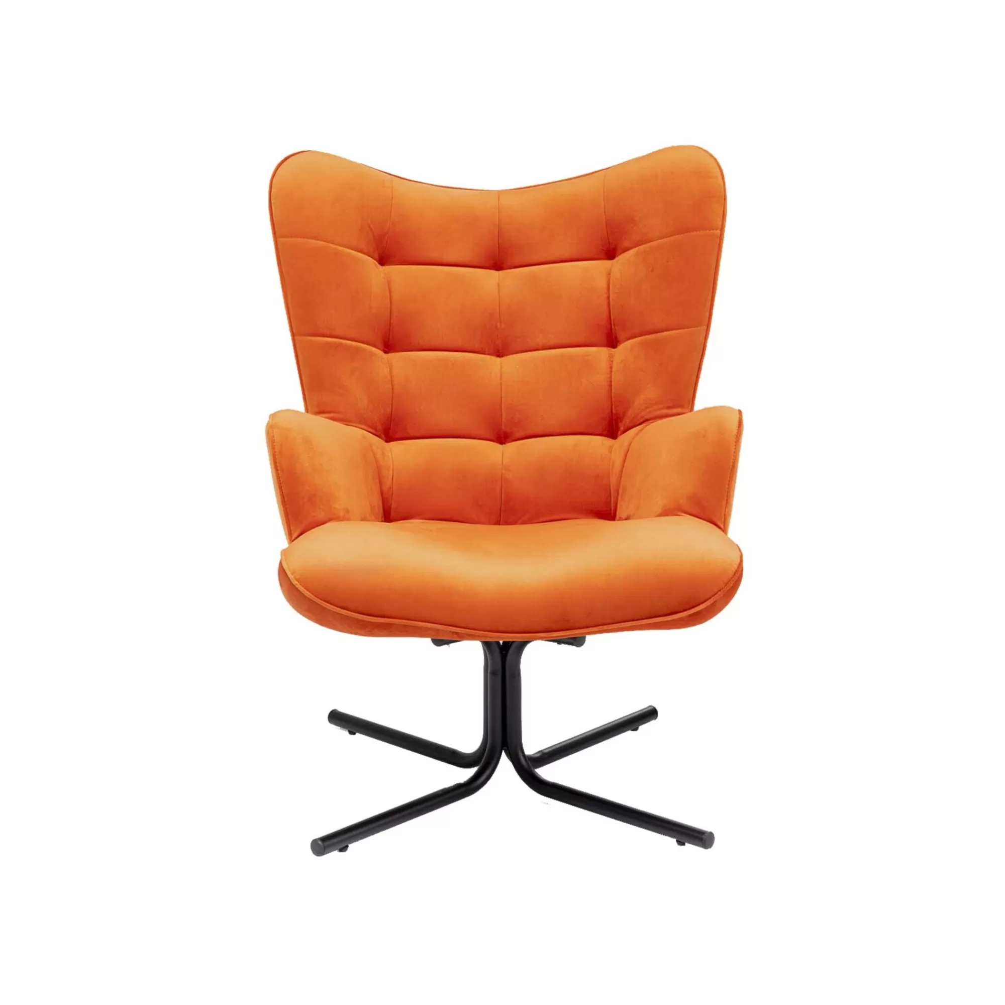 KARE Design Fauteuil Pivotant Oscar Velours Orange ^ Fauteuil | Chaise De Bureau