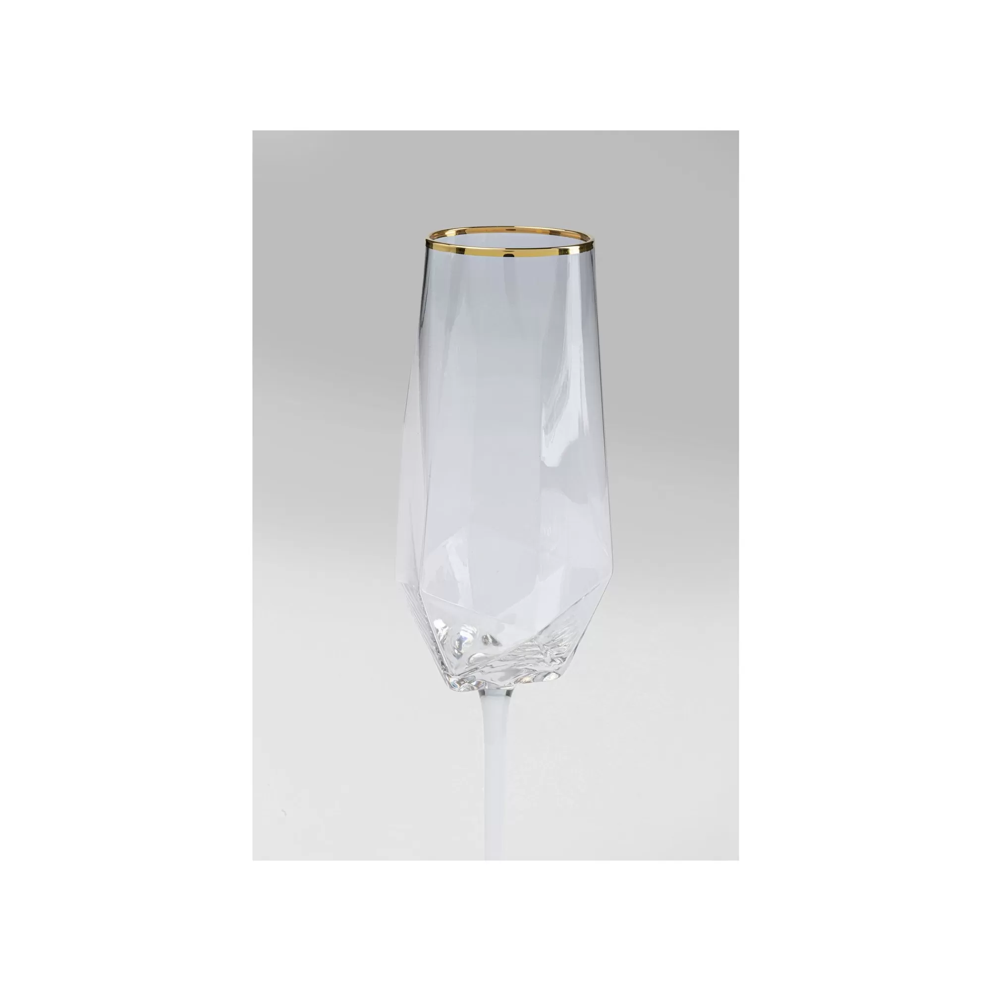 KARE Design Flûtes à Champagne Diamond Doré Set De 4 ^ Vaisselle