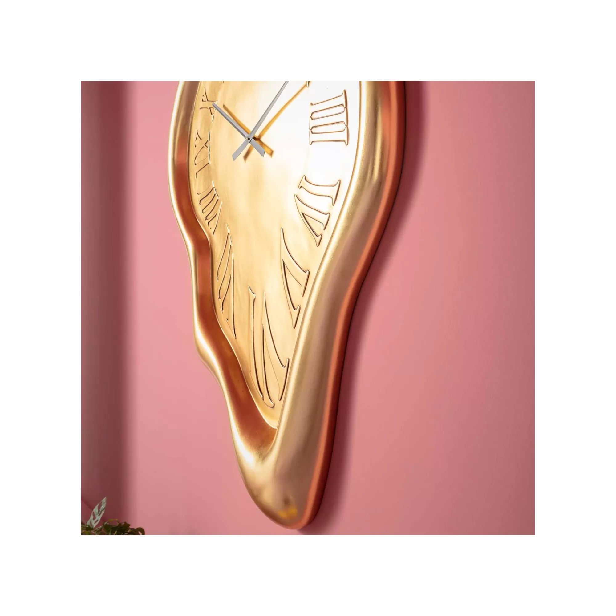 KARE Design Horloge Murale Big Drop Dorée 92x127cm ^ Horloge