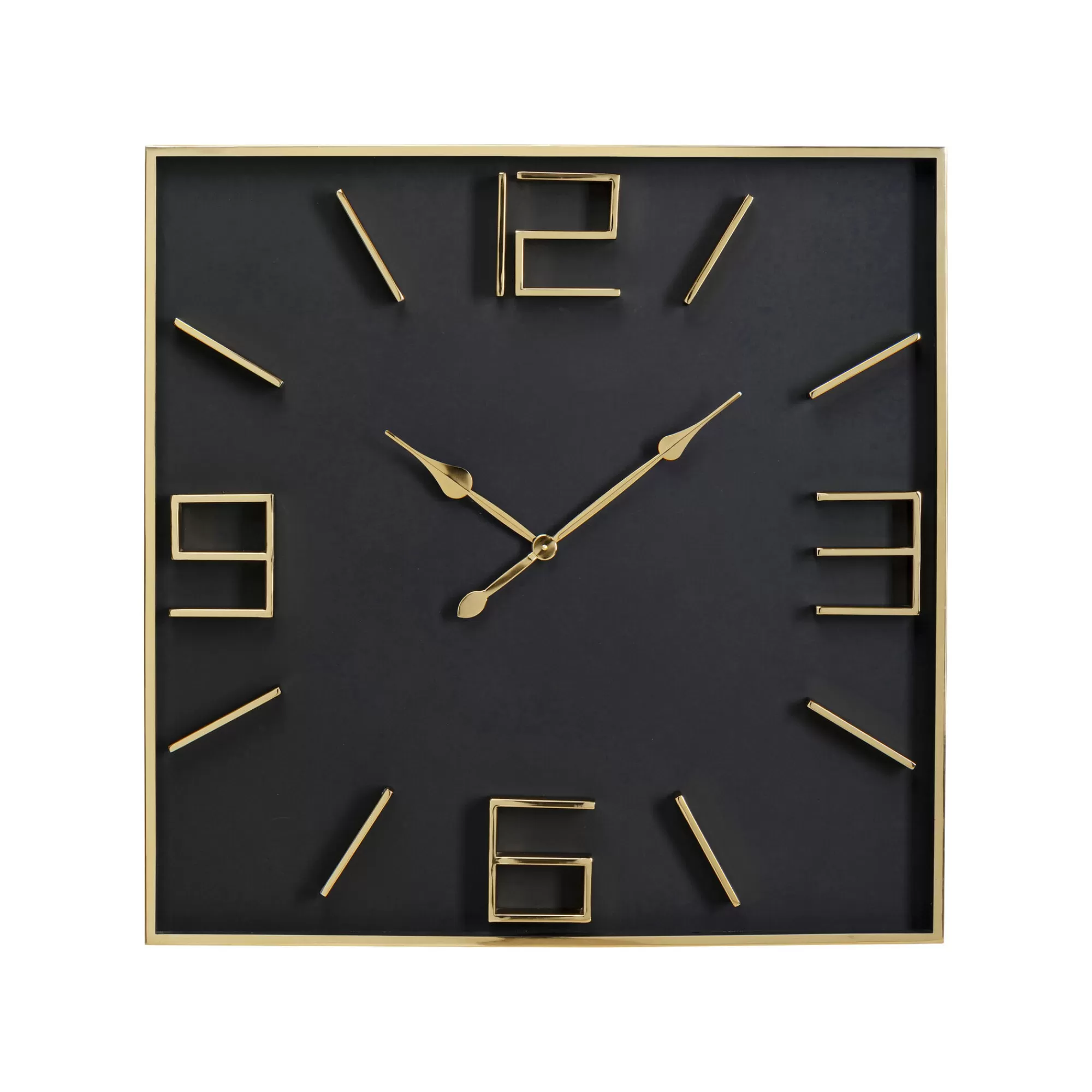 KARE Design Horloge Murale Gamble Noire Et Dorée ^ Horloge